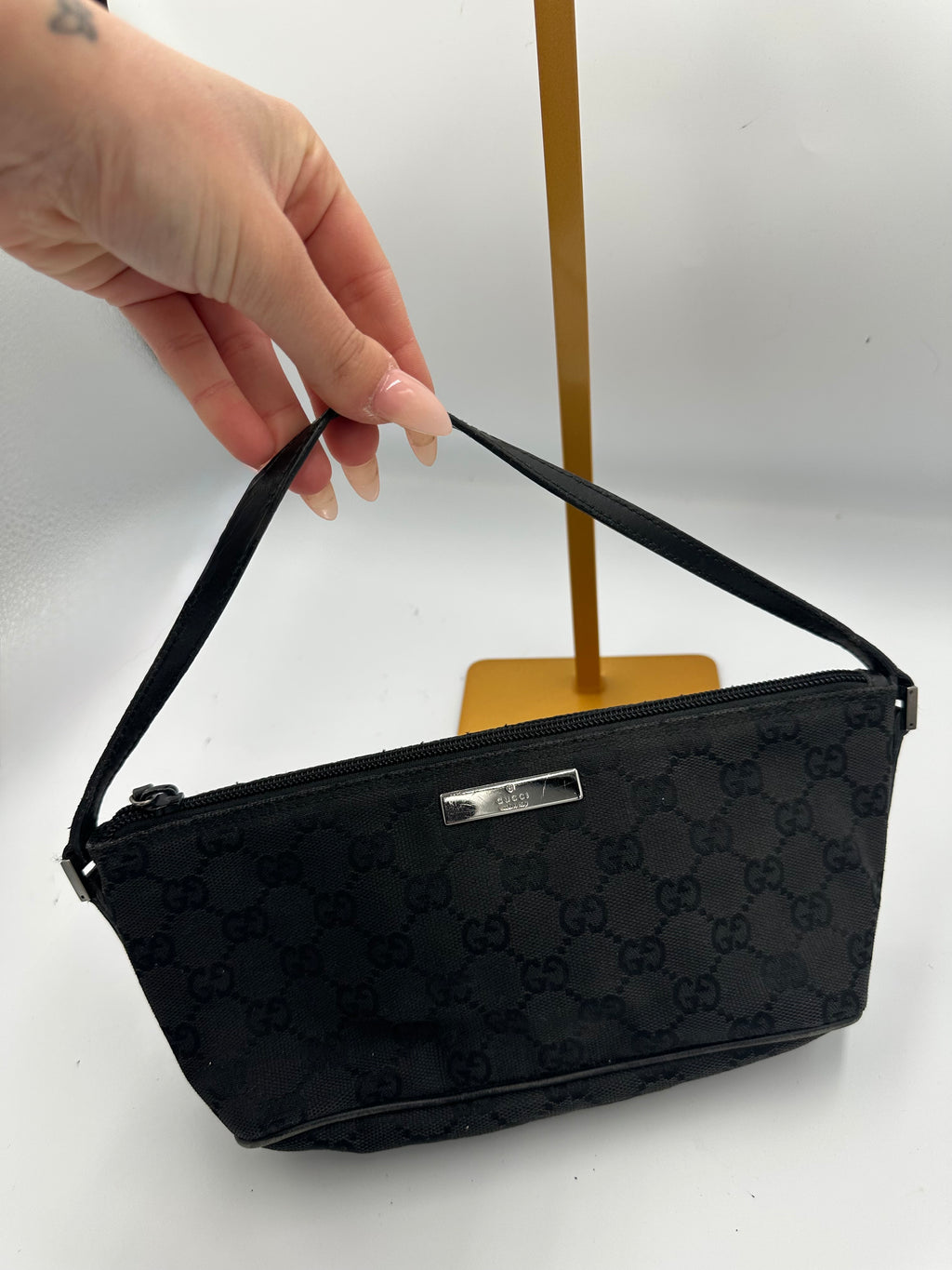 Gucci GG canvas boat pochette handbag