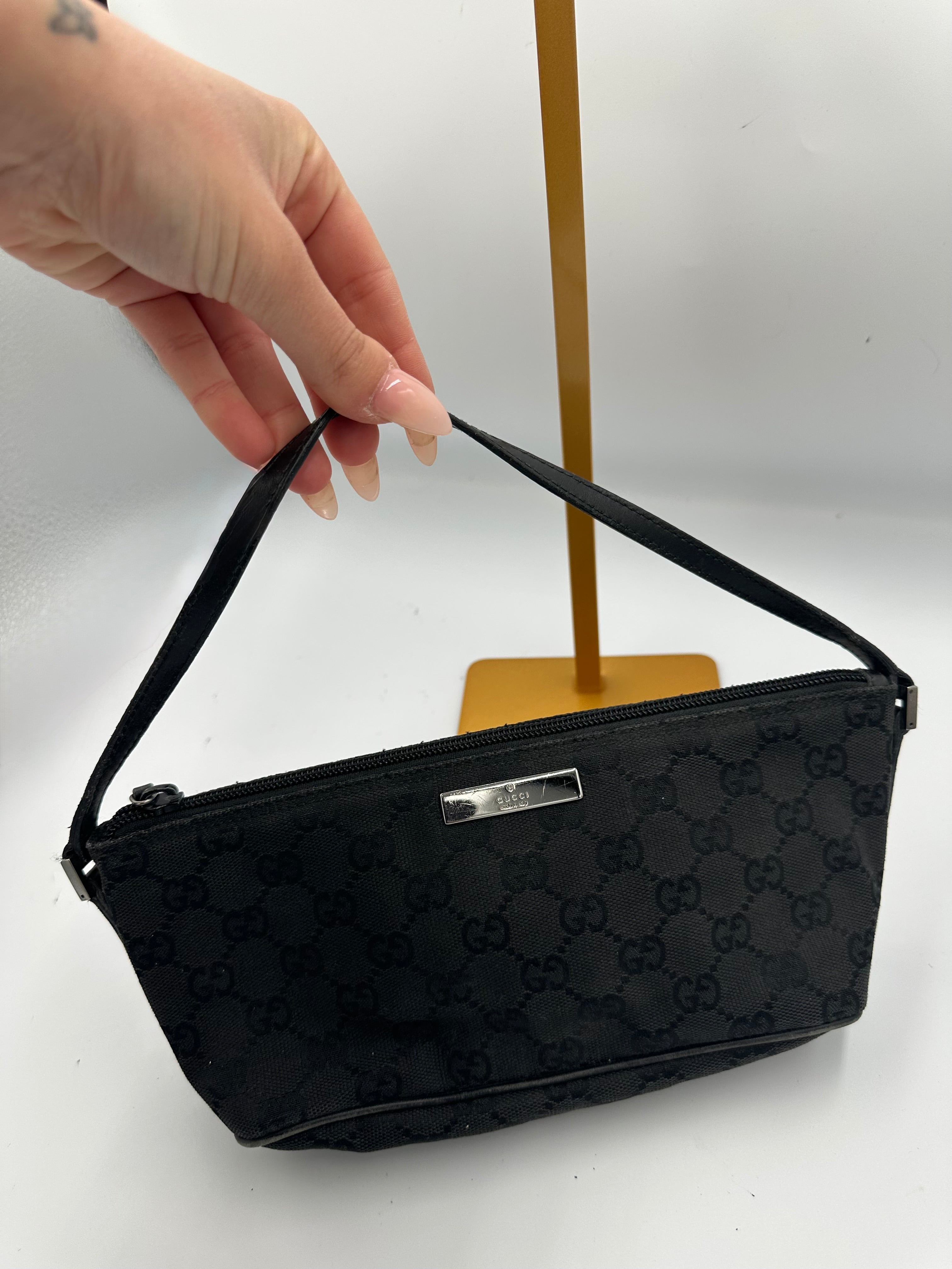 Gucci GG canvas boat pochette handbag