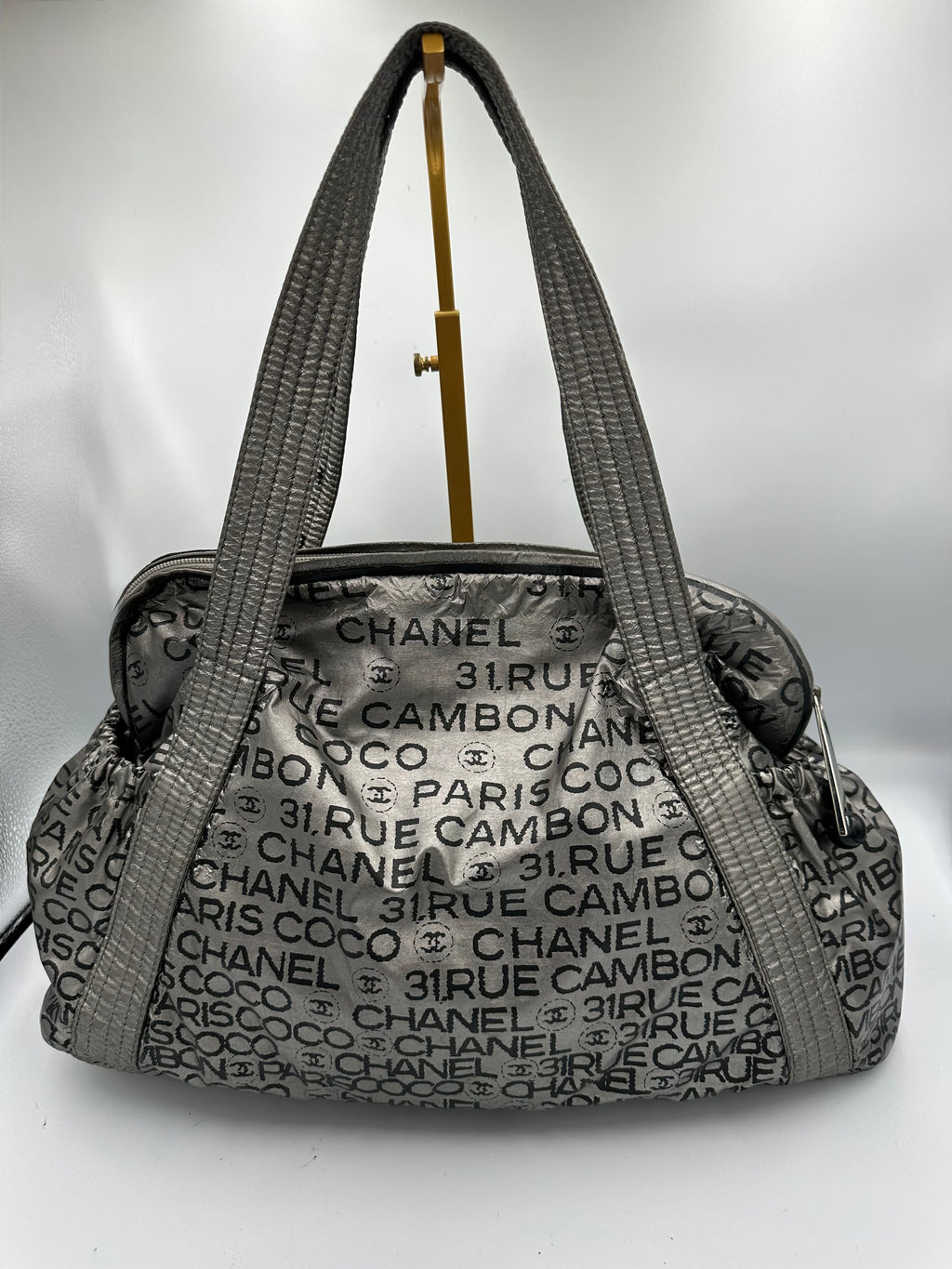 Chanel Unlimited Rue Cambon silver shoulder bag