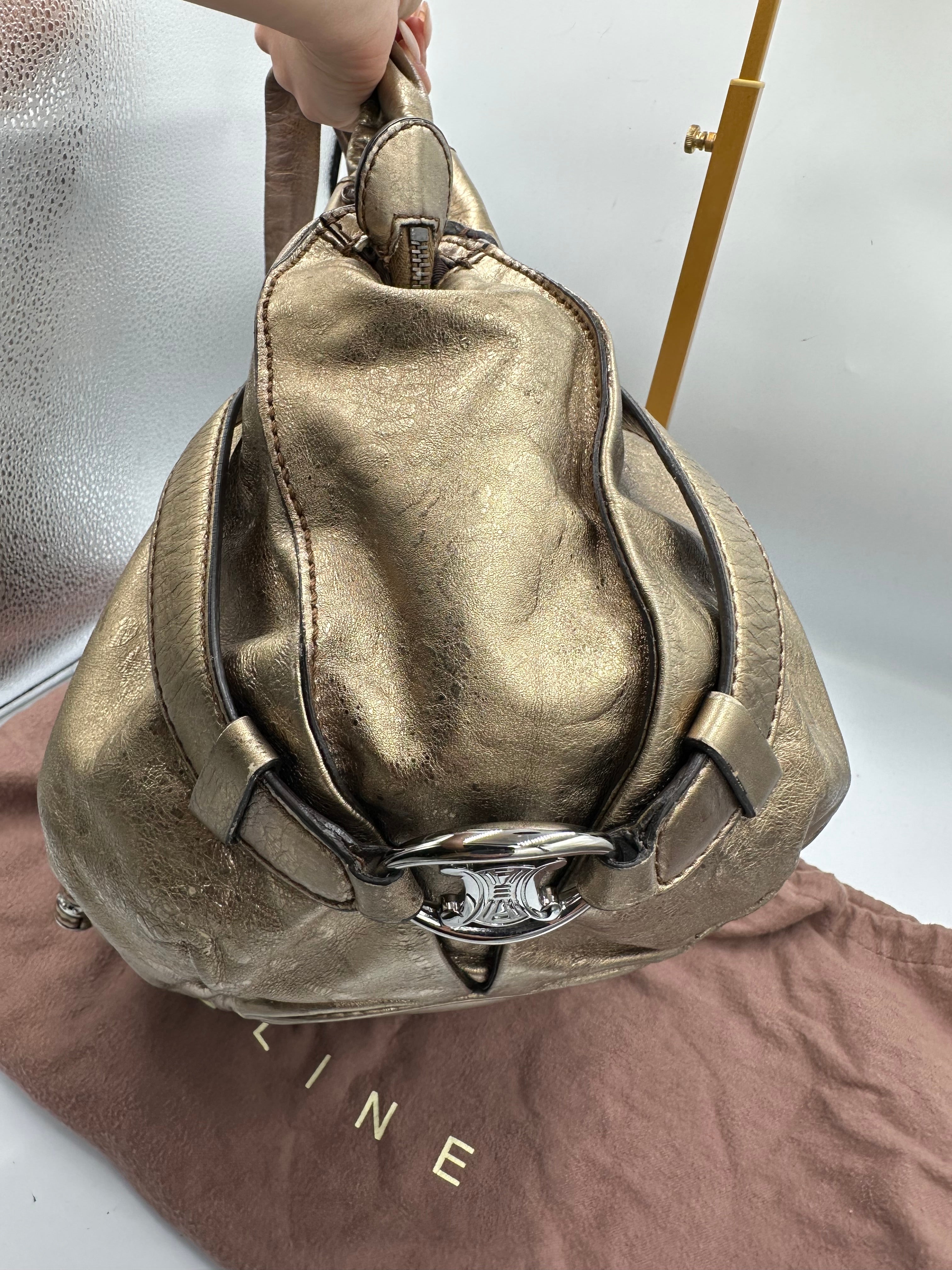 Celine Bittersweet Hobo metallic shoulder bag