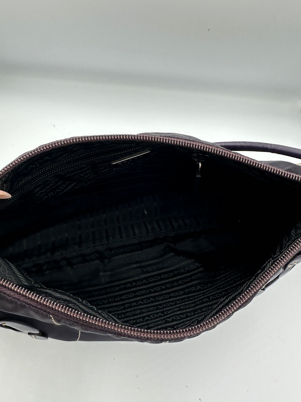 2001 Prada Galleria Nylon Flower Shoulder Bag