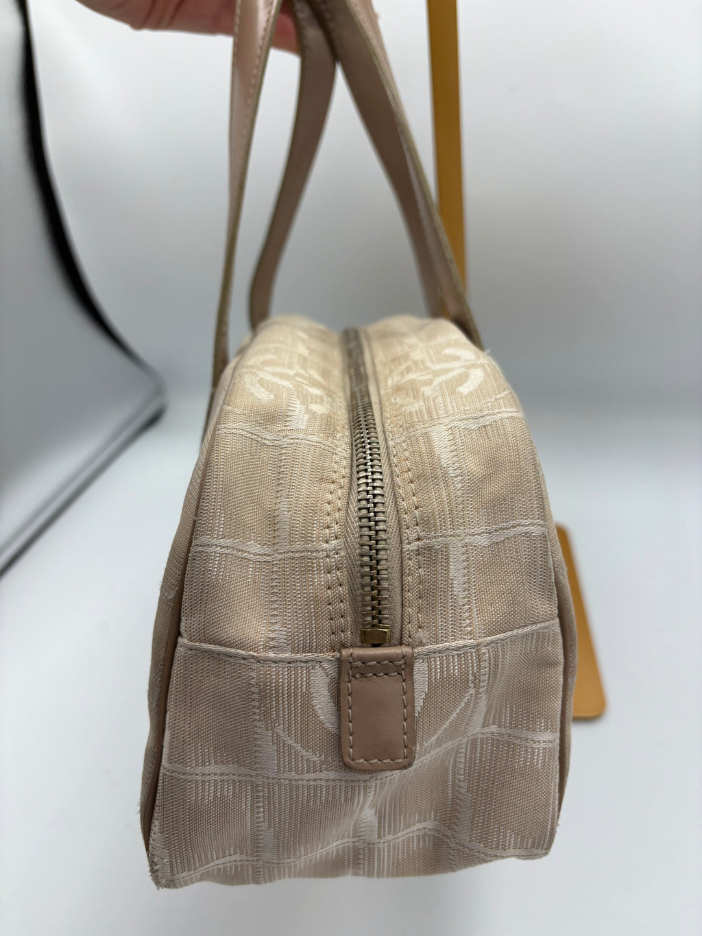 2003 Chanel Travel Line Boston Bag in Beige