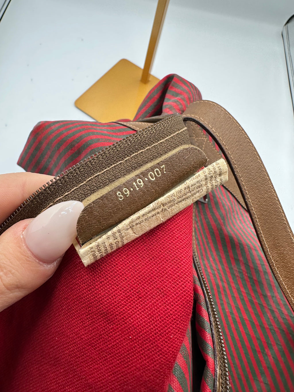 Vintage 90’s Gucci 48-hour Duffle large travel bag from the Rigate line with small pouch