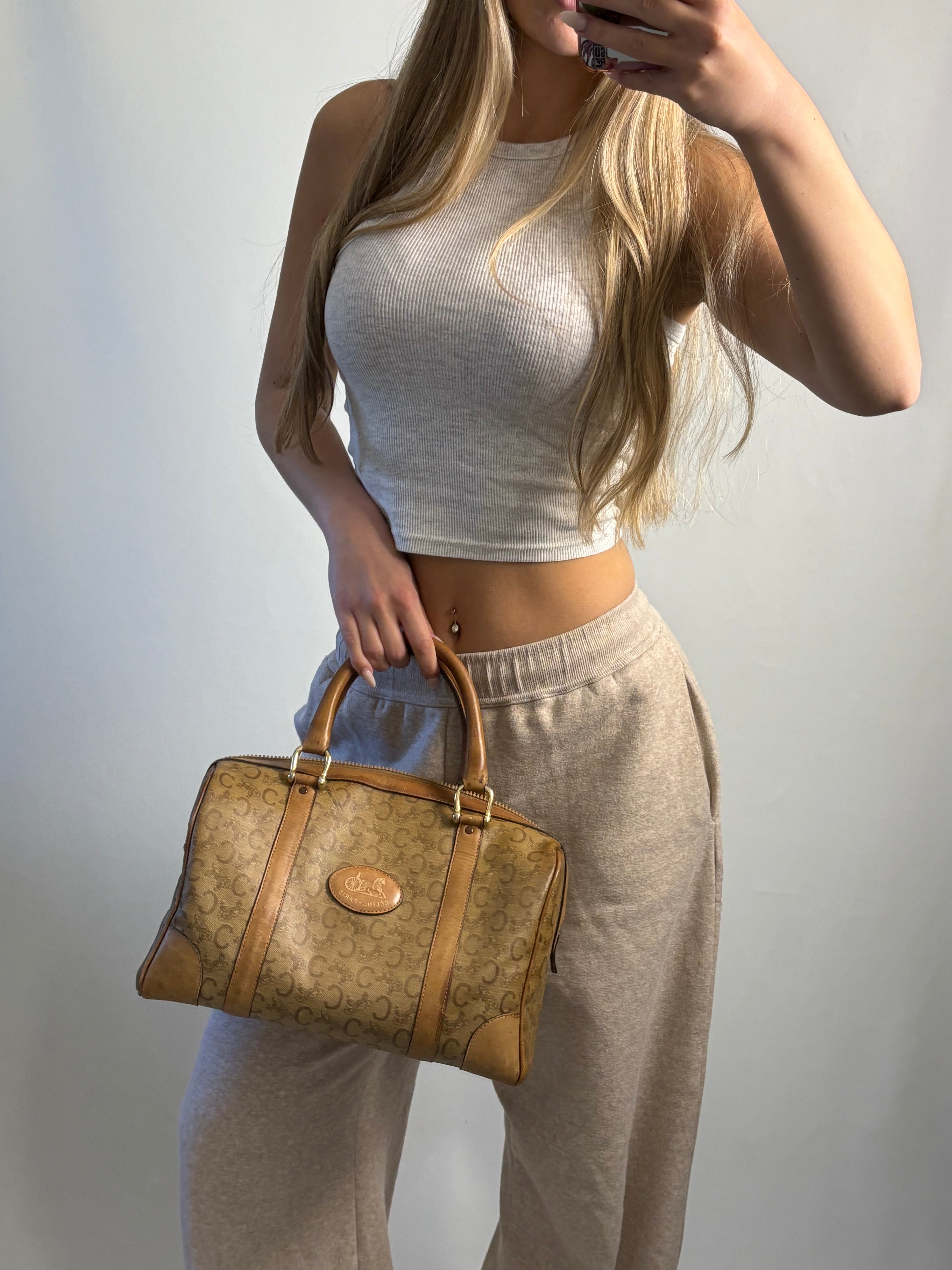 Vintage Celine Macadam Boston bag
