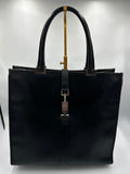 1990s Gucci leather black Jackie shoulder tote bag