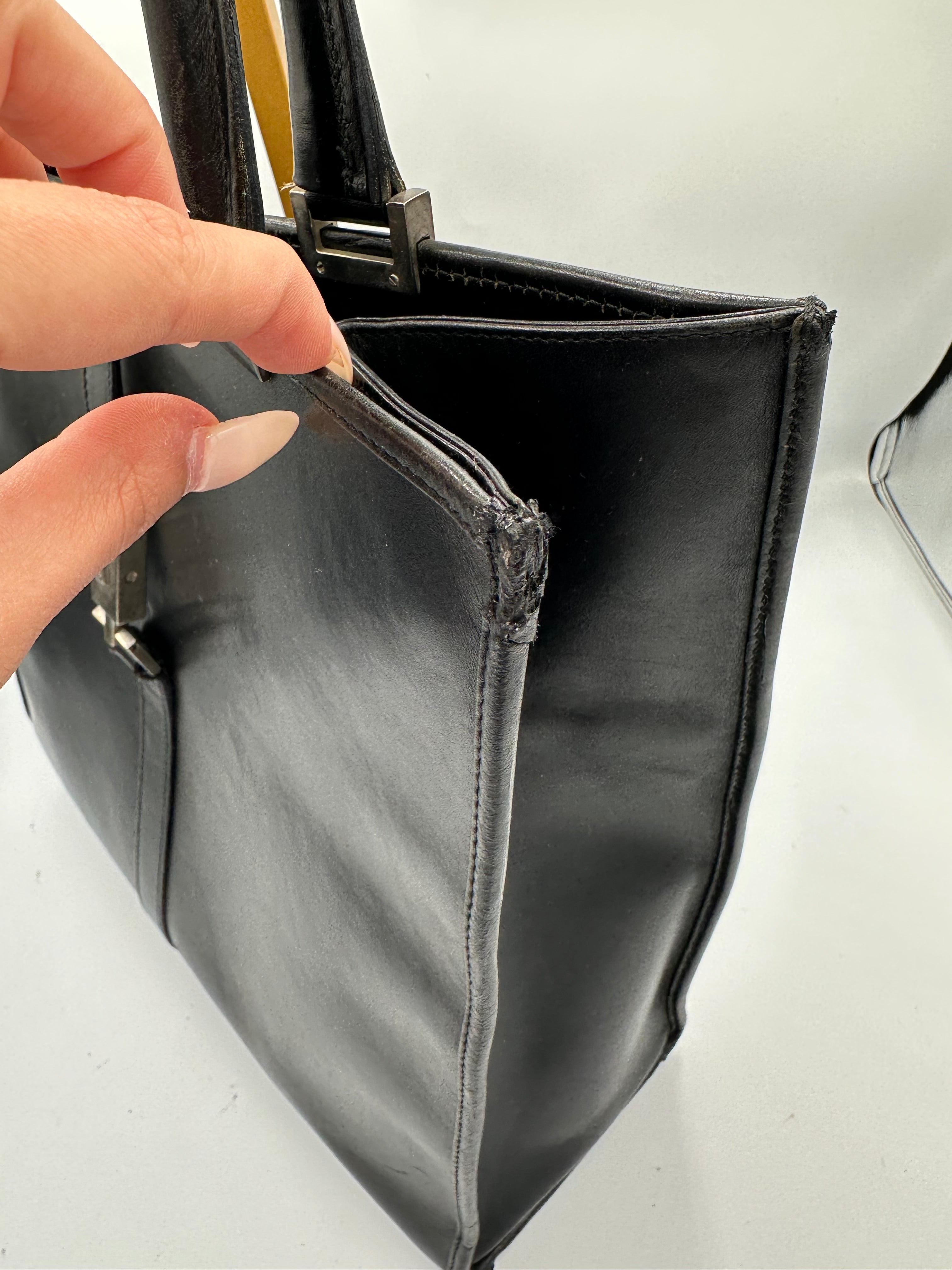 1990s Gucci leather black Jackie shoulder tote bag