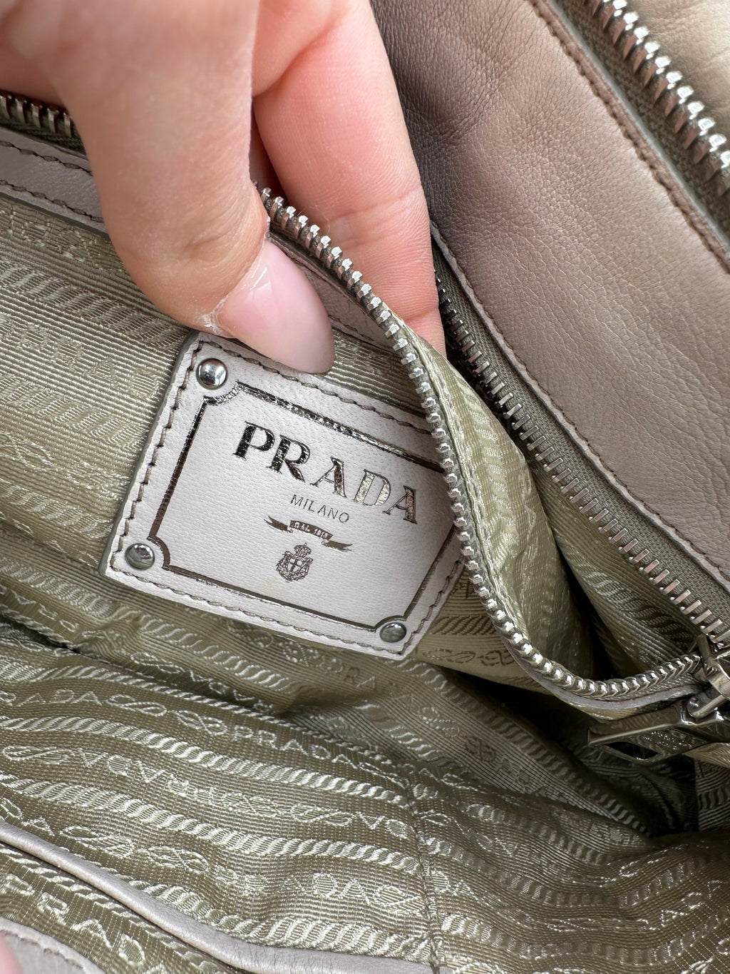 Prada Nappa Gaufre gathered leather bag
