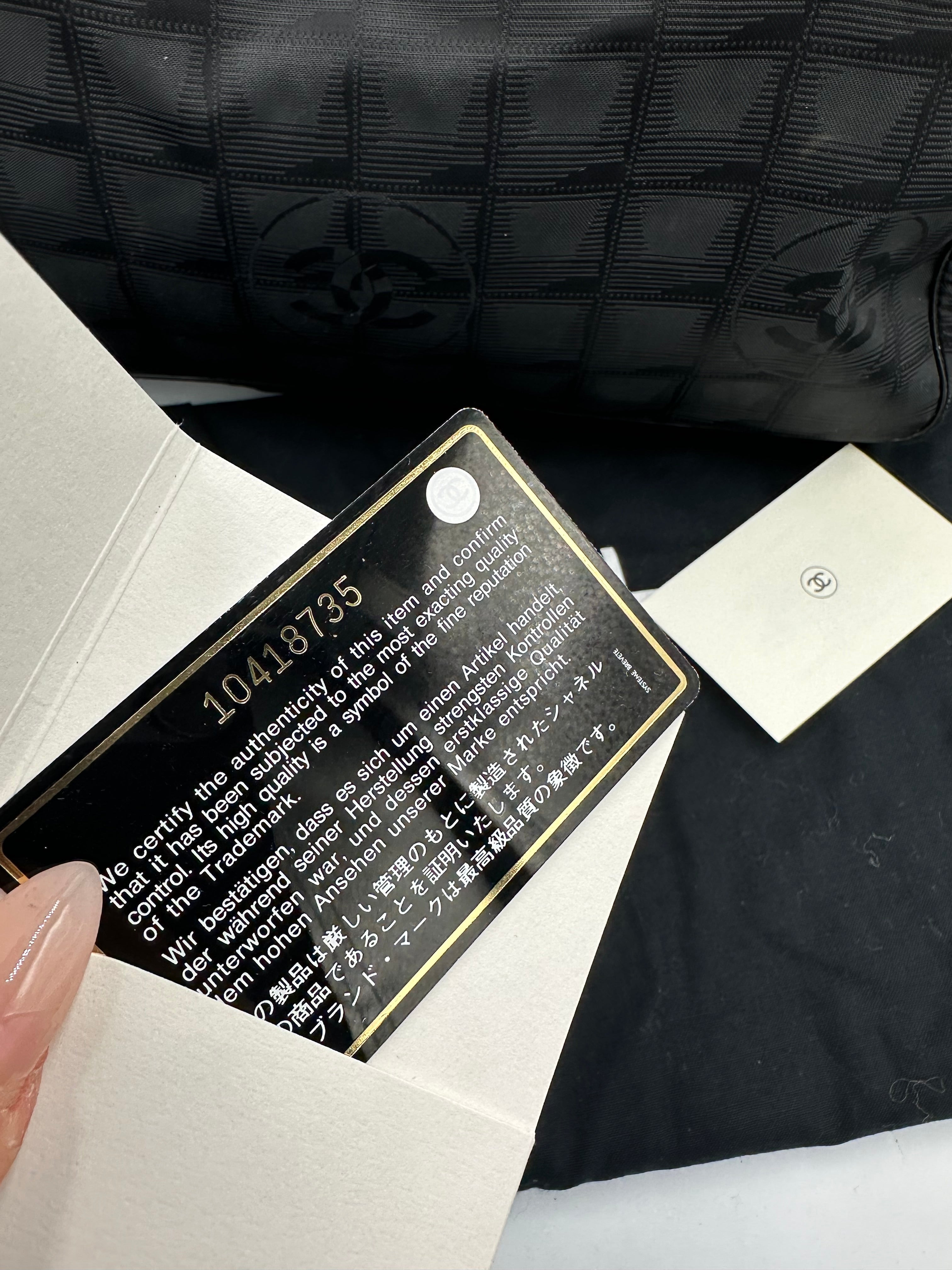 Chanel 2004 Travel Line black shoulder tote bag