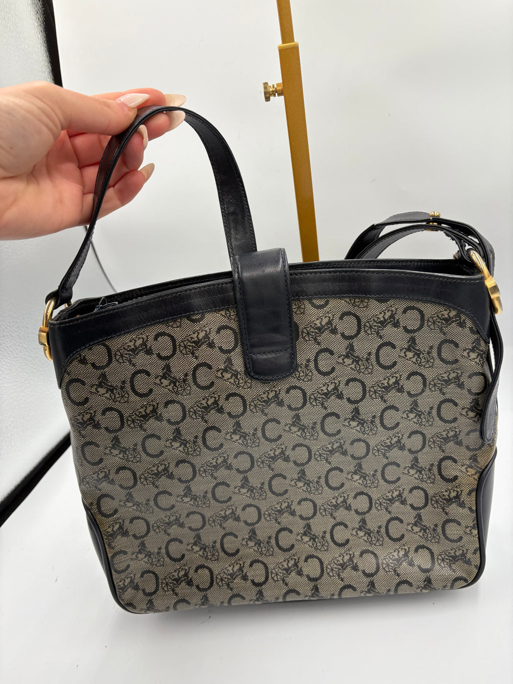 Celine Sulky black monogram shoulder/ crossbody bag