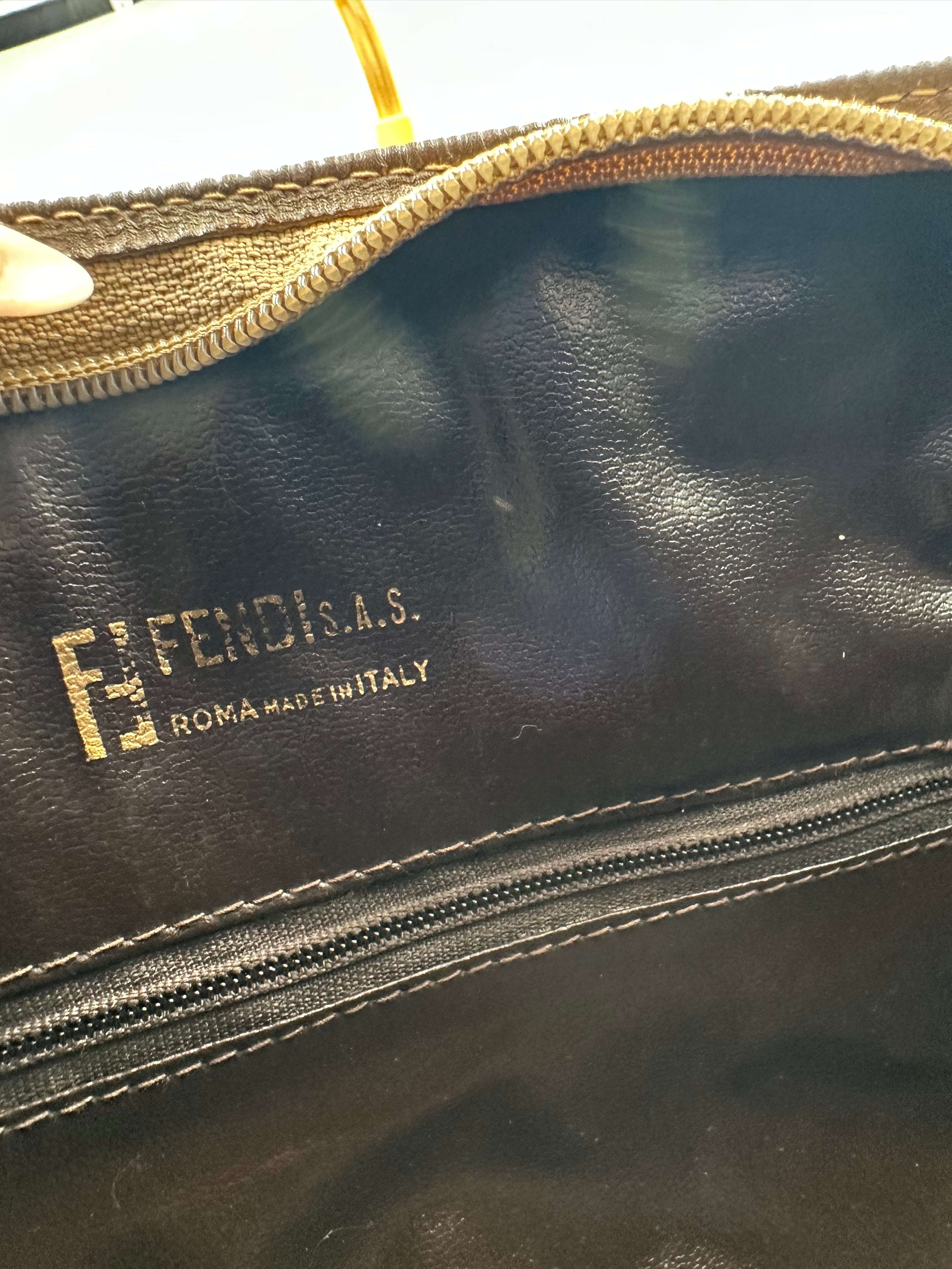 Fendi Zucchino boston monogram bag