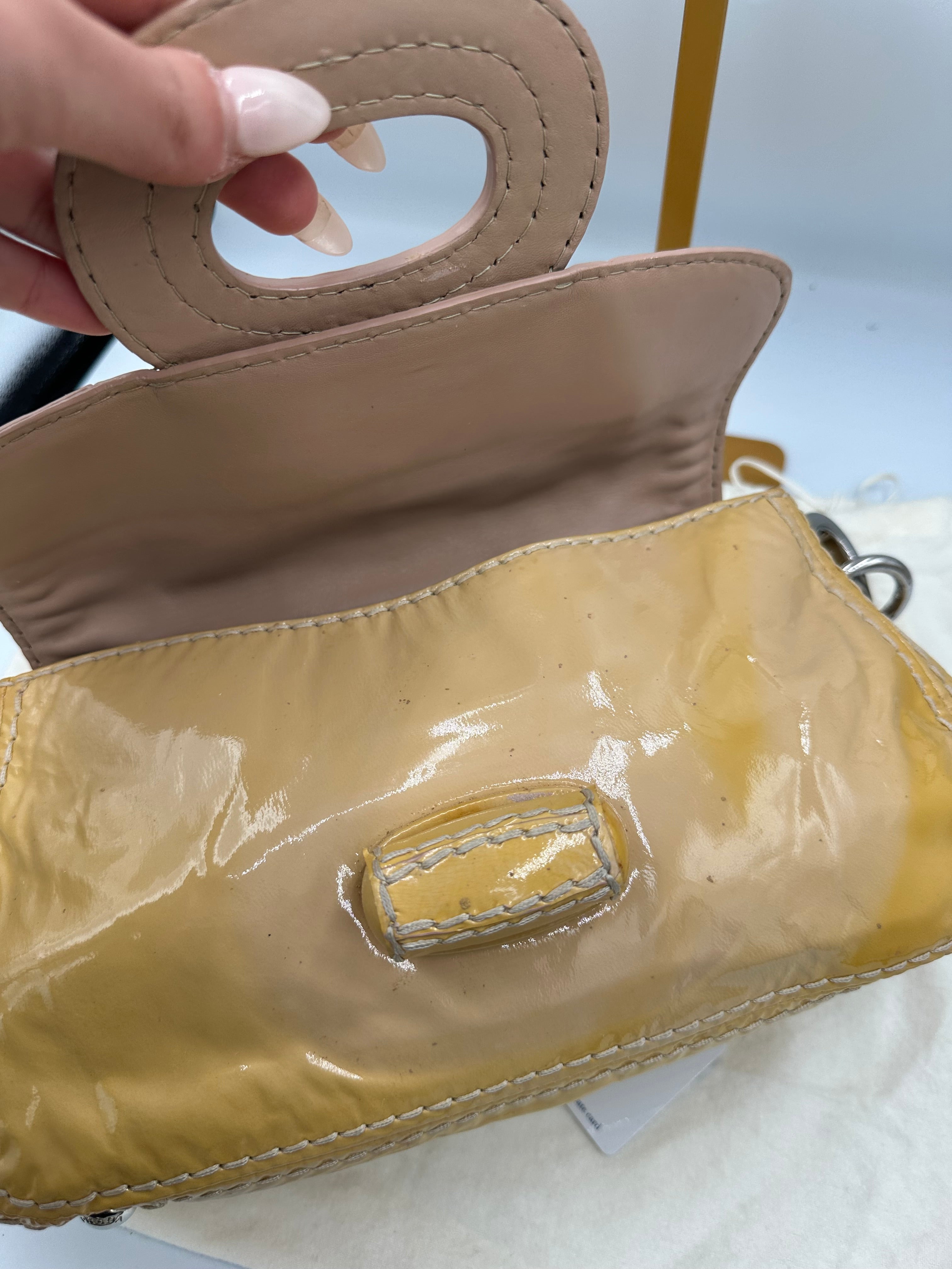 Prada 2010 Pattina Sottospalla Patent Leather shoulder Bag