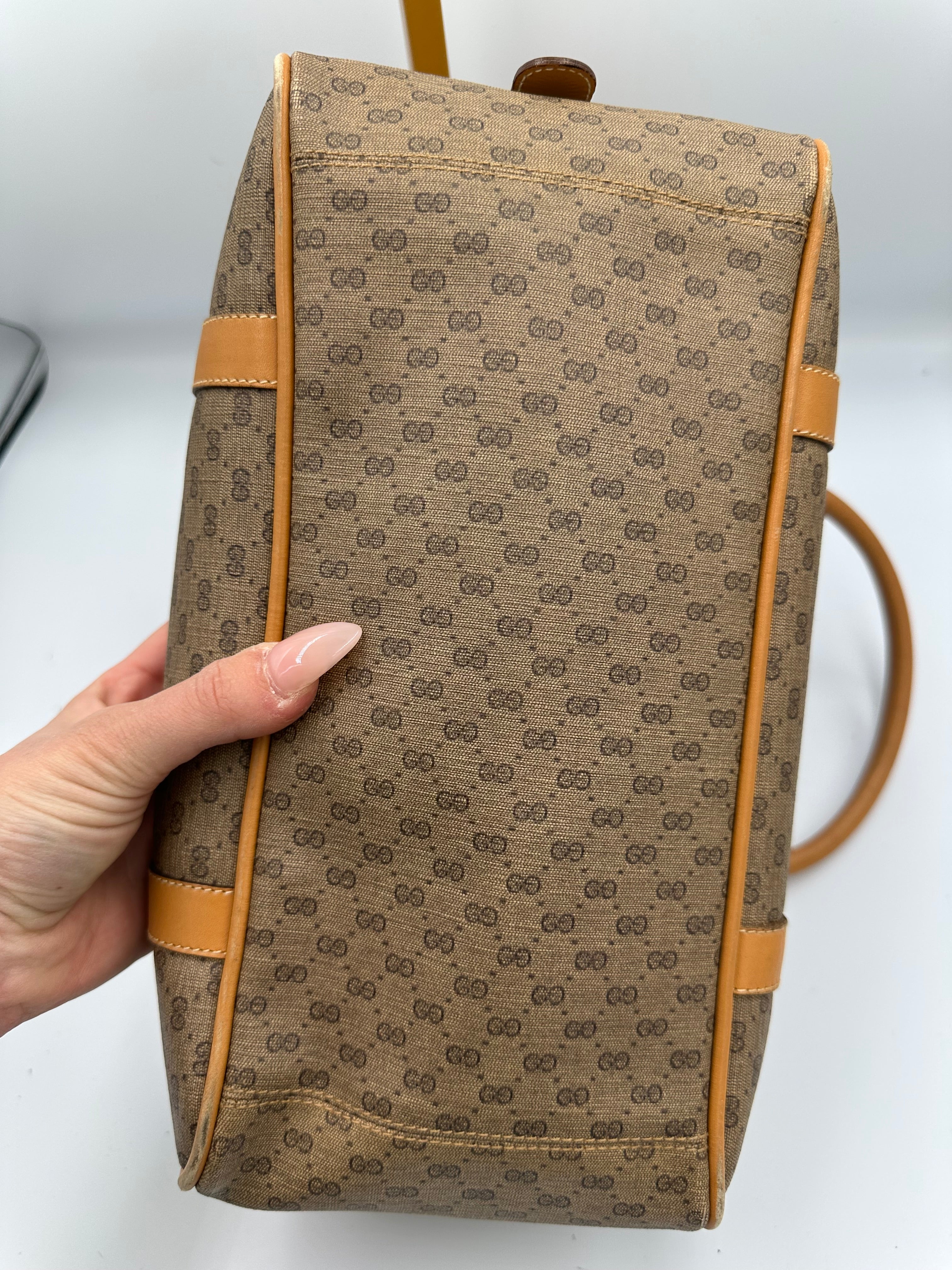 Vintage Gucci Micro GG Supreme boston handbag