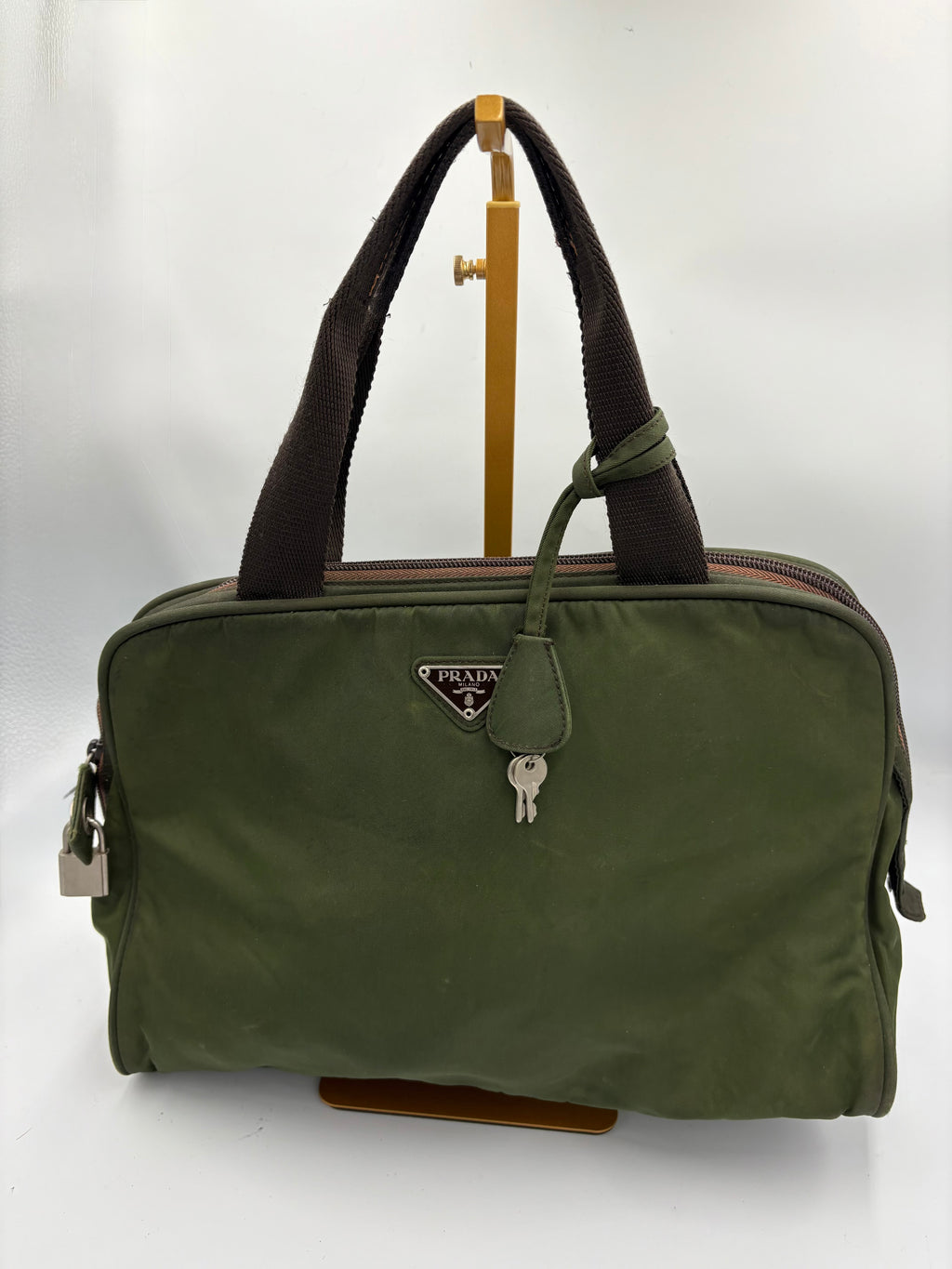 Prada Tessuto Nylon handbag in forest green