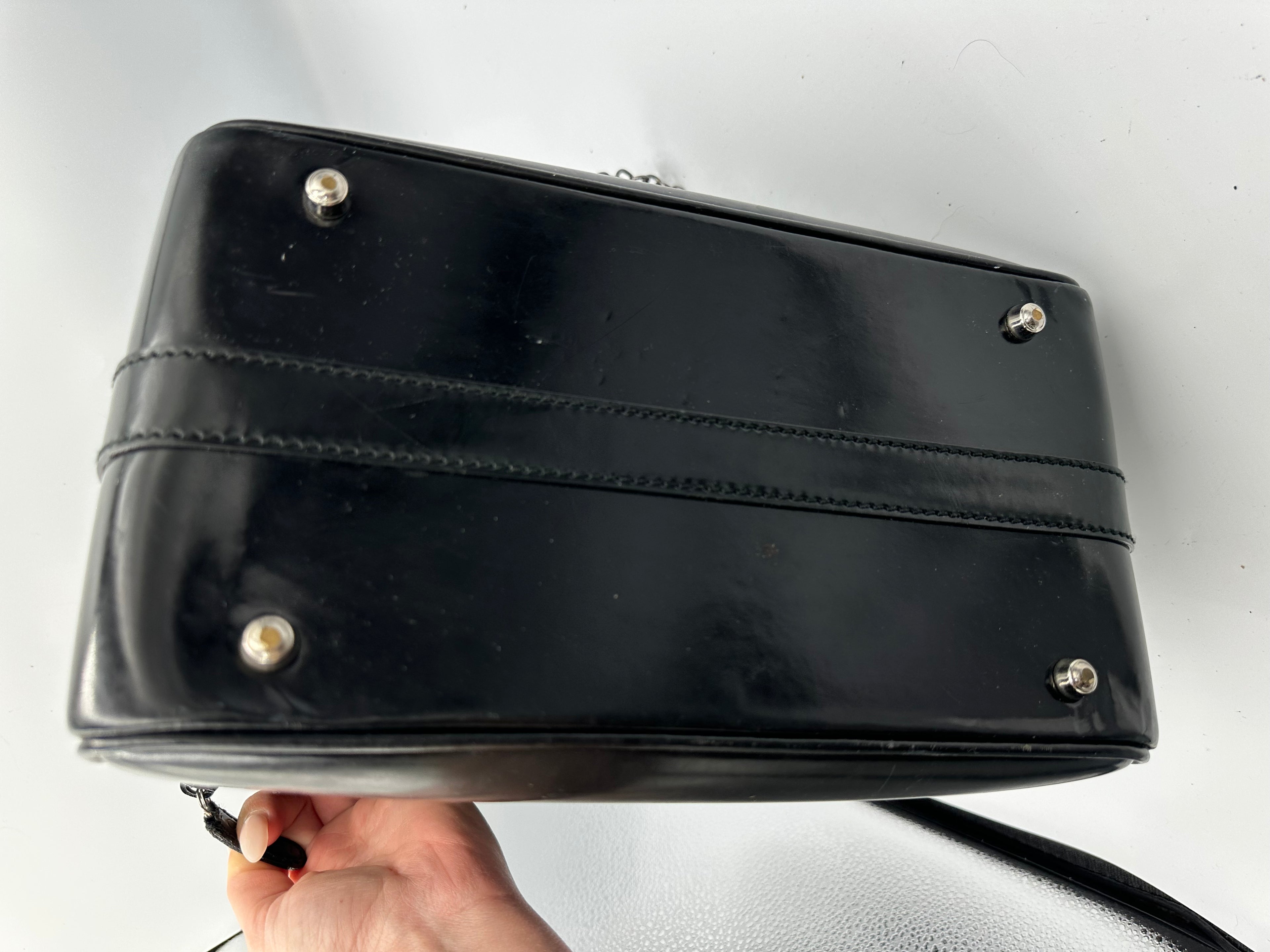 Vintage Gucci Bamboo leather vanity bag