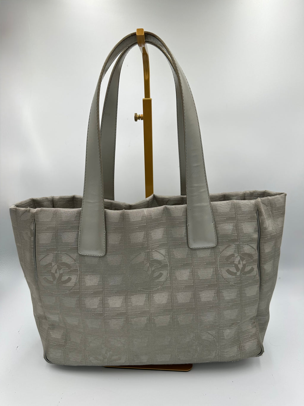 Vintage 2004 Chanel Travel Line silver shoulder bag