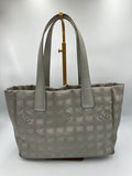 Vintage 2004 Chanel Travel Line silver shoulder bag