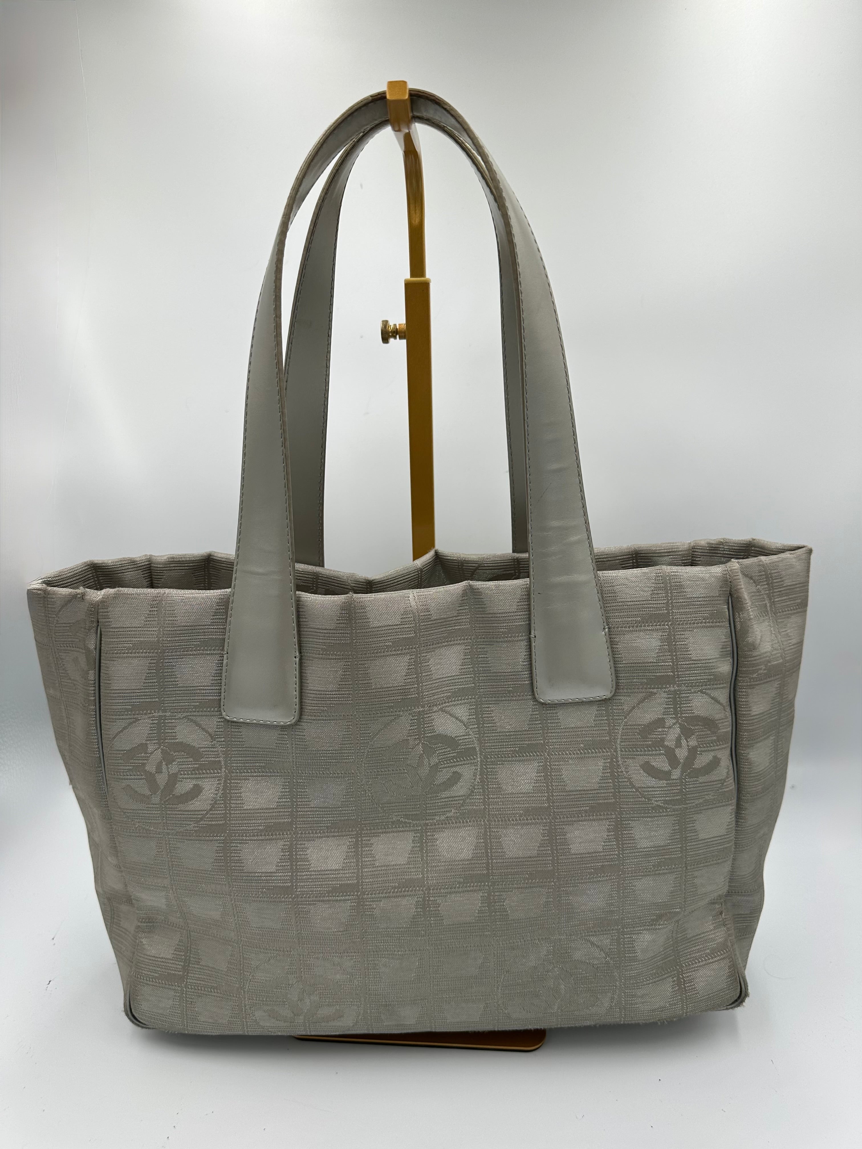 Vintage 2004 Chanel Travel Line silver shoulder bag