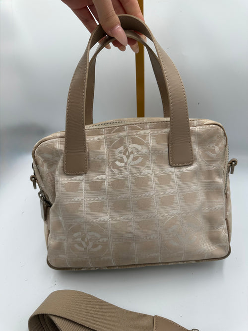 Chanel 2004 Travel Line beige handbag