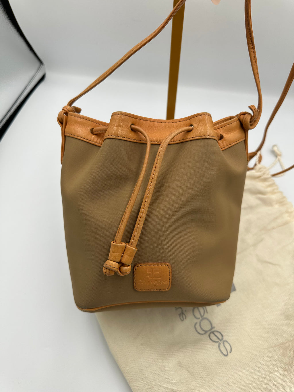 vintage Courrèges Paris mini bucket bag
