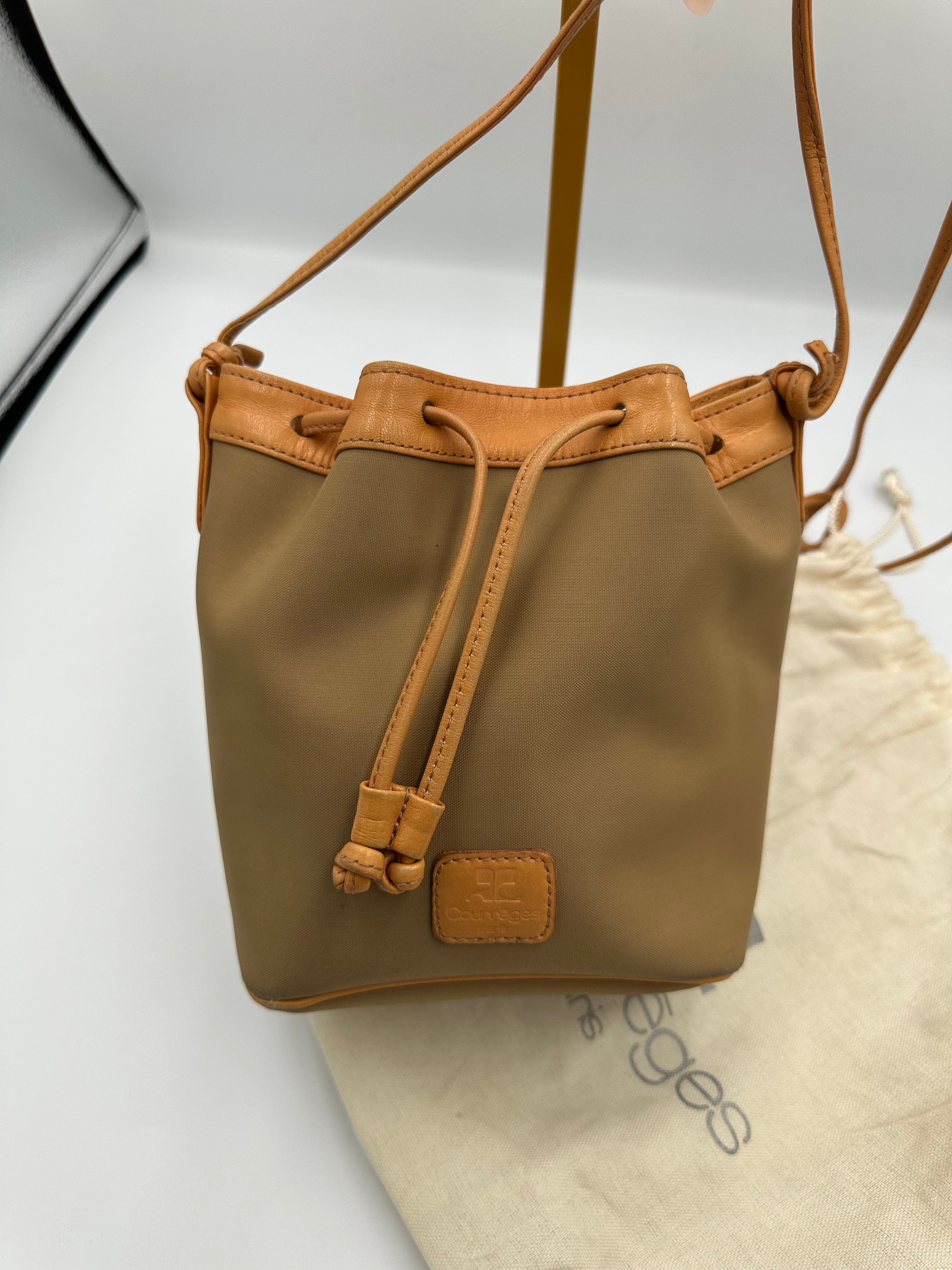 vintage Courrèges Paris mini bucket bag