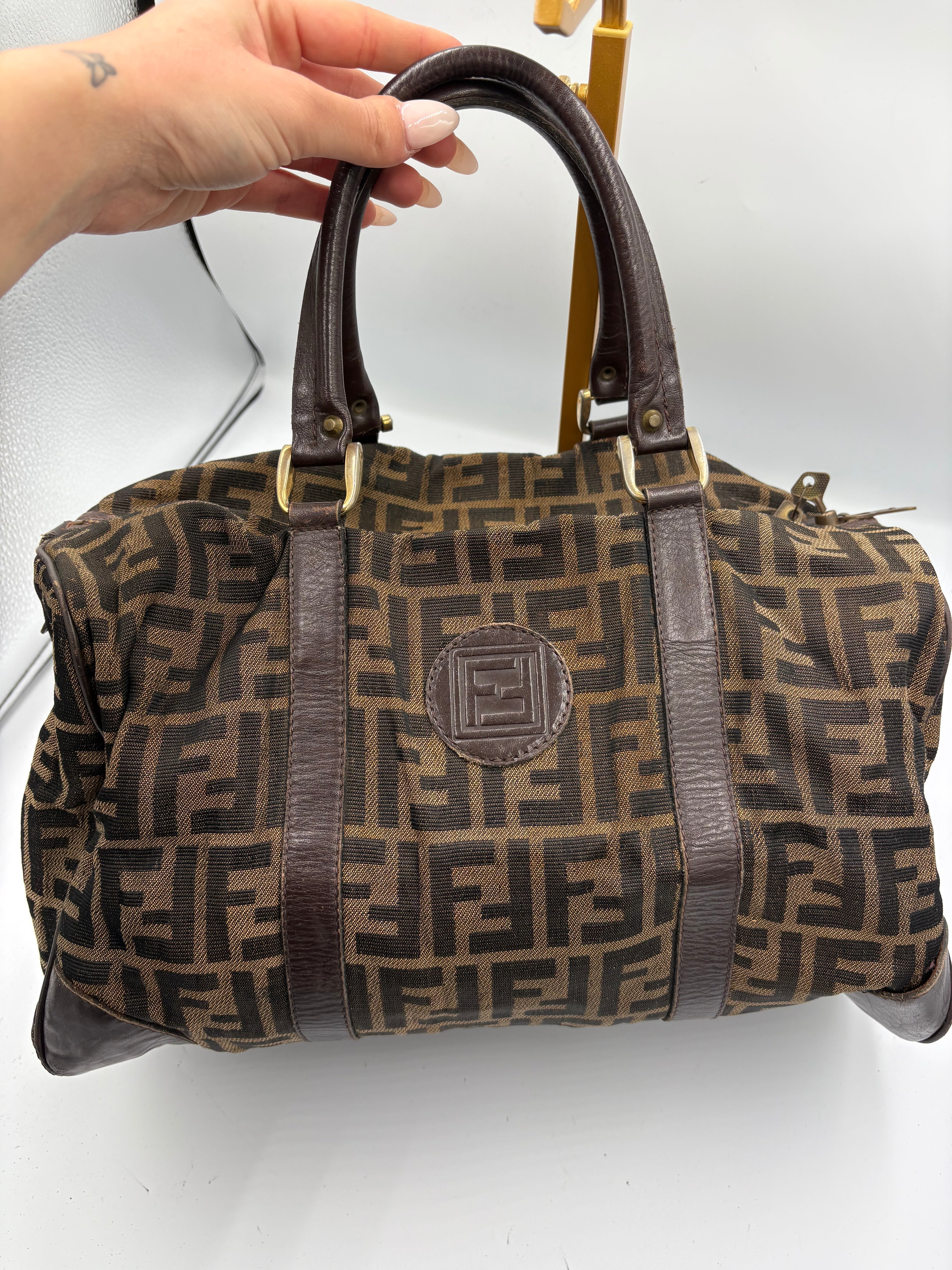 Fendi 90s Zucca Boston Monogram shoulder bag