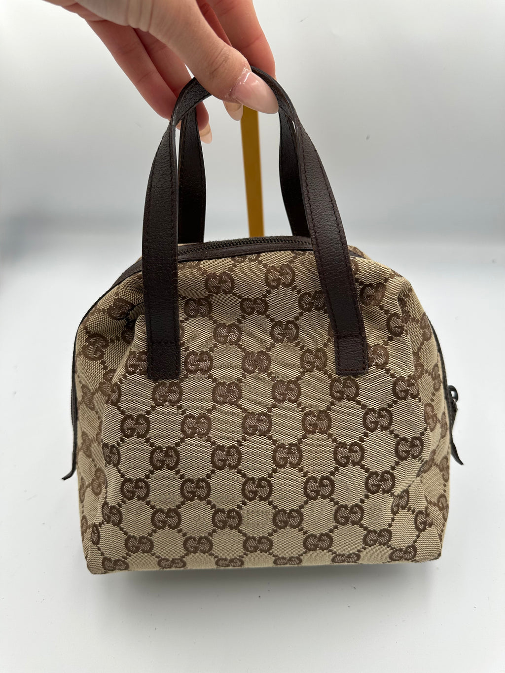 Vintage Gucci GG Monogram Canvas Balthus Mini Tofu handbag