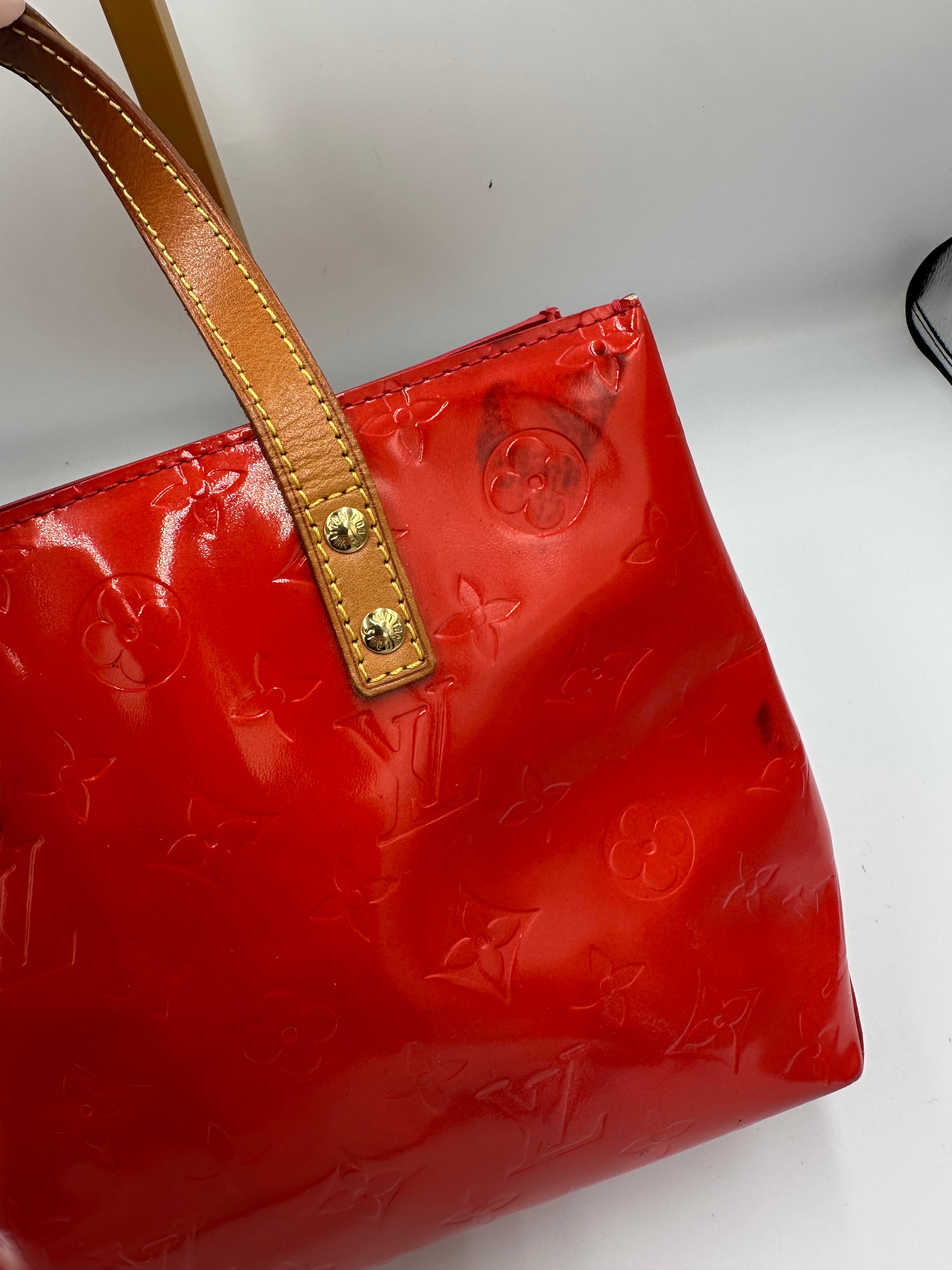 Louis Vuitton Monogram Vernis Reade PM bag in Red Rouge