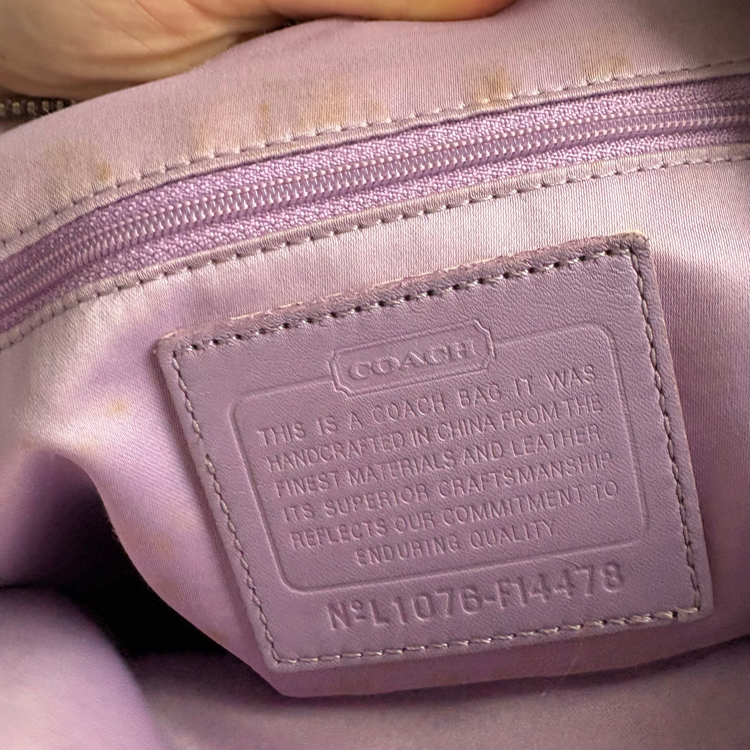 Coach lilac leather bag