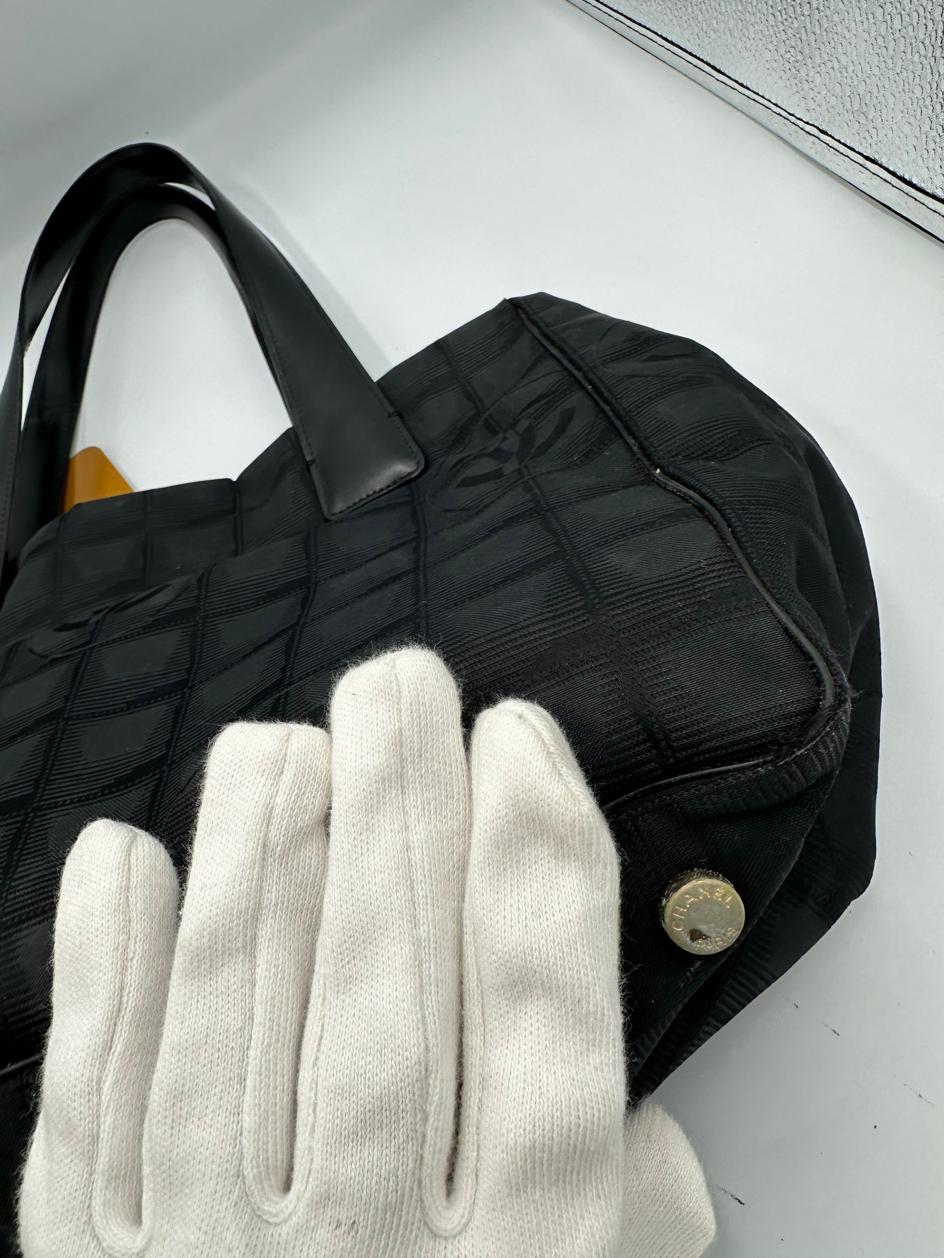 Chanel 2004 black Travel Line tote bag