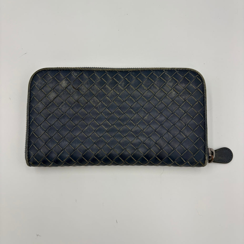 Bottega Veneta denim wash leather wallet