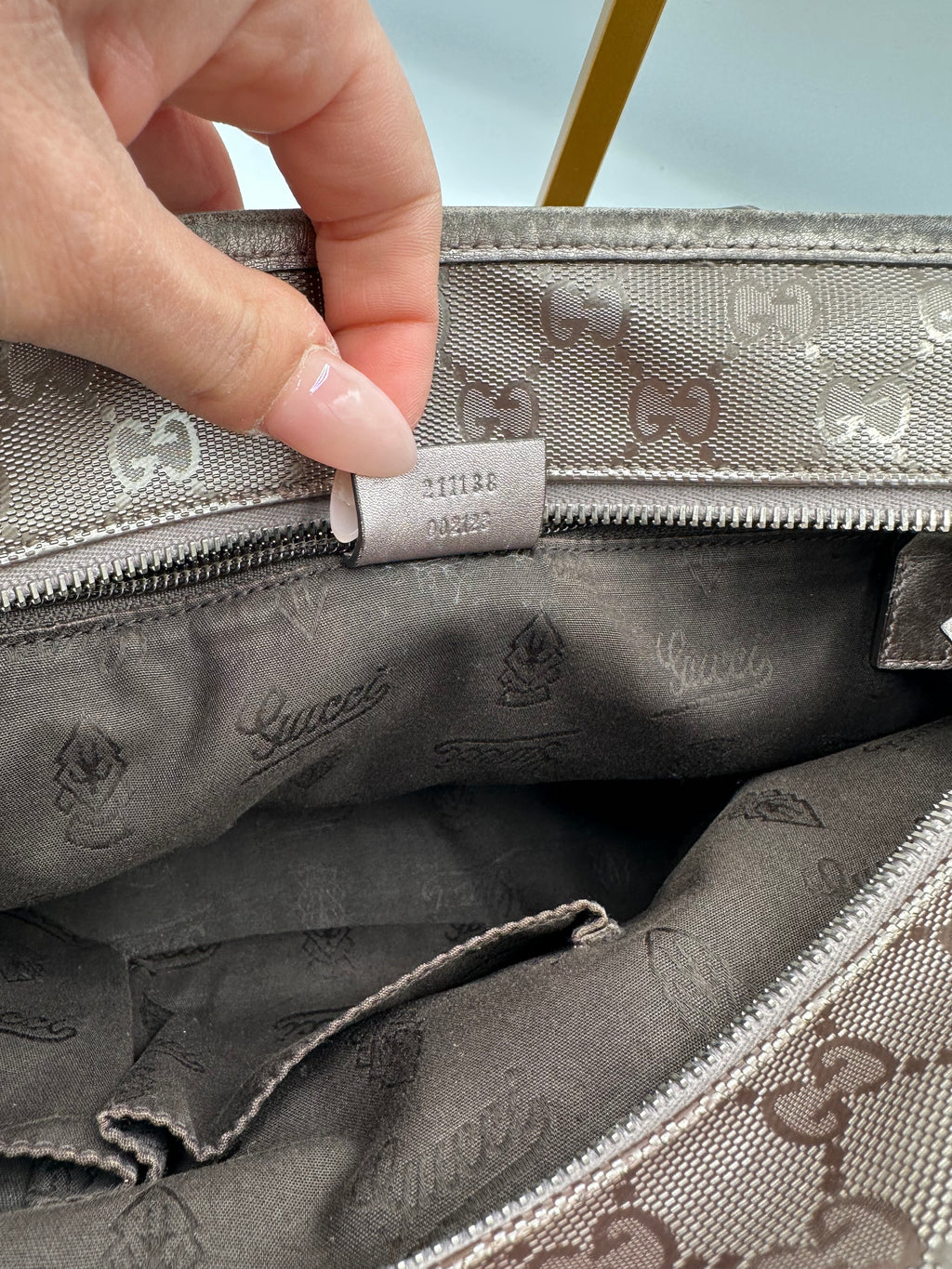 Gucci Imprime silver shoulder bag