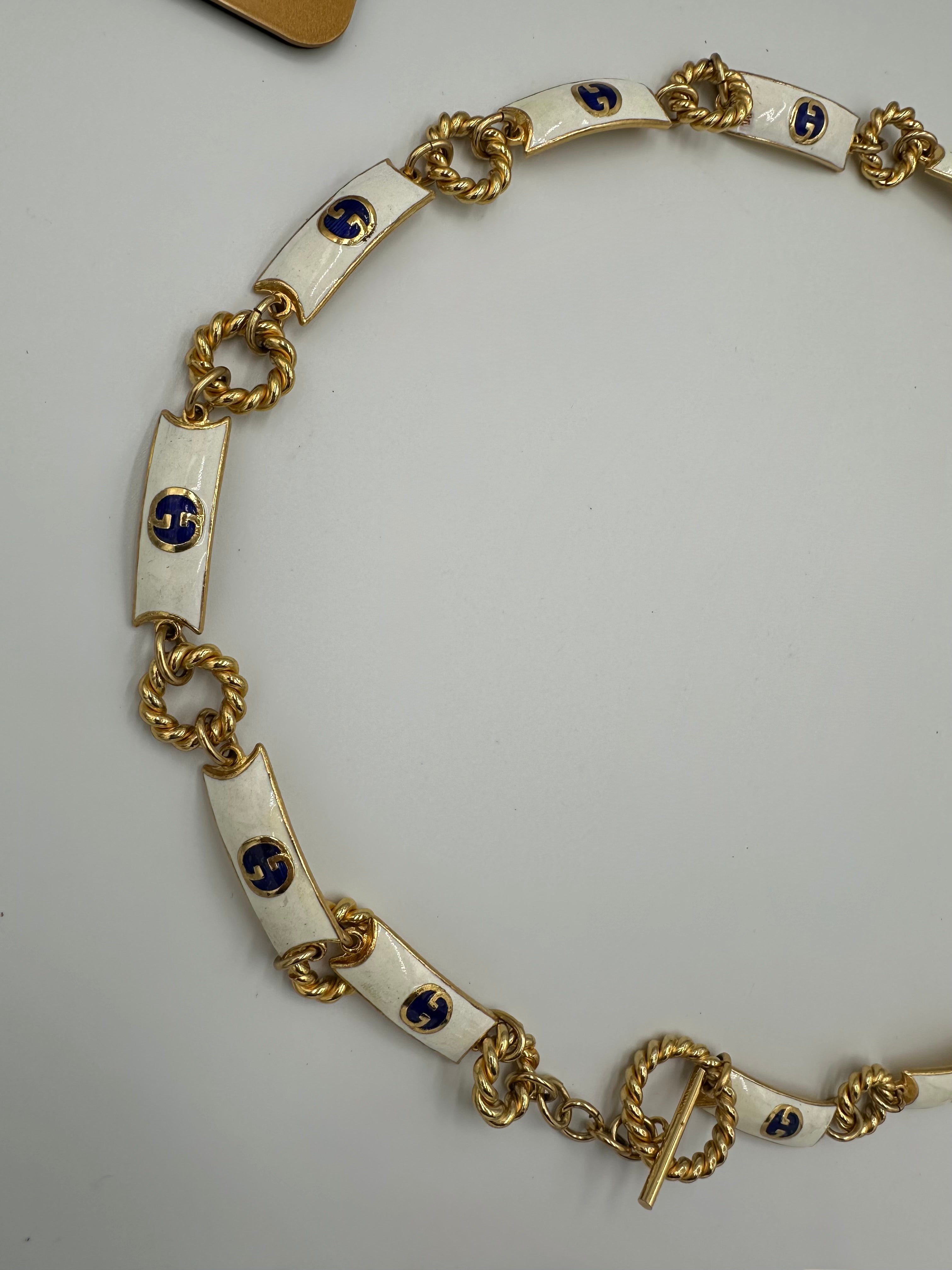 Vintage Gucci Made in Italy Signed 70s Belt/Necklace