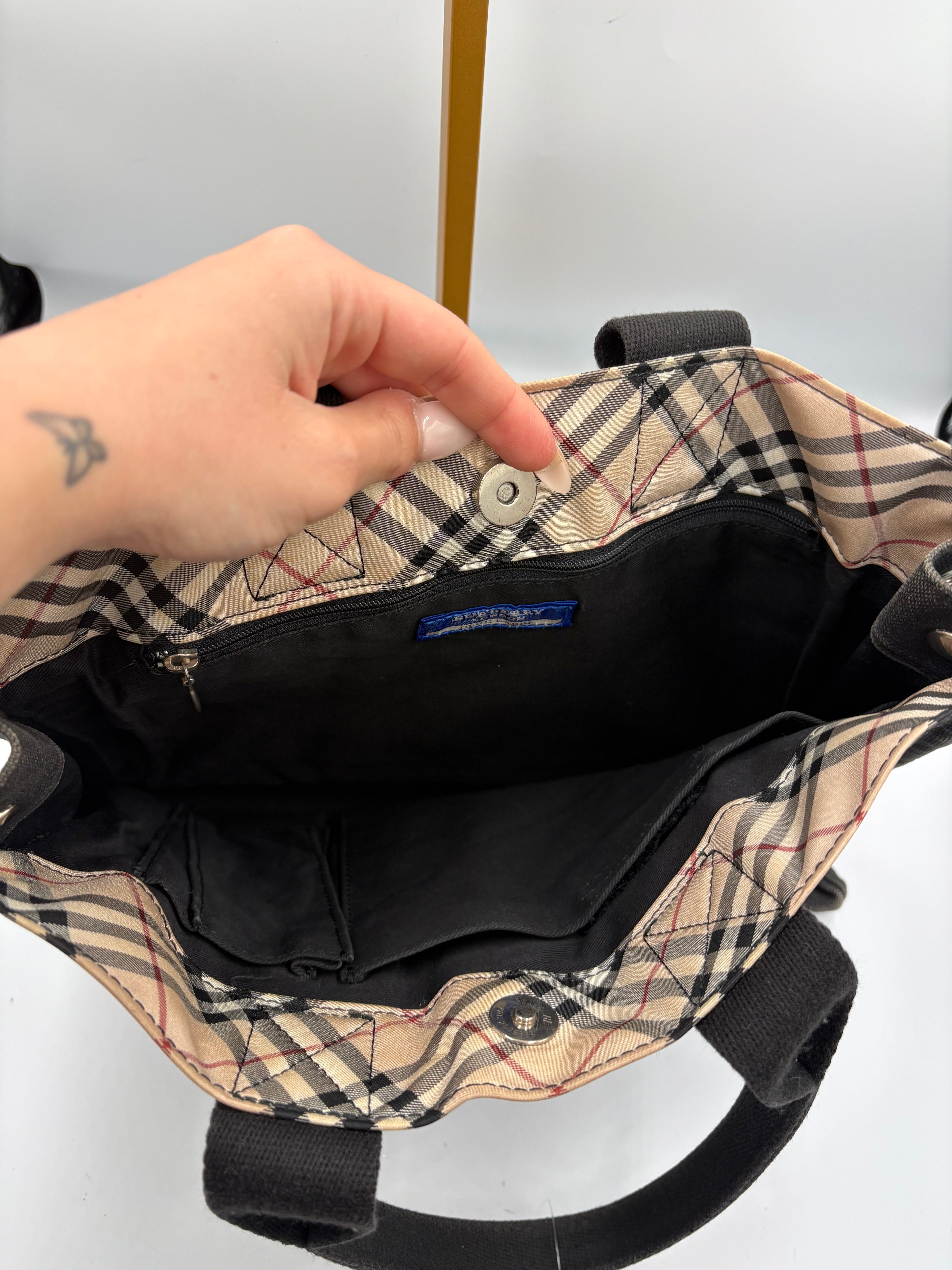 Burberry London nova check Canvas shoulder bag