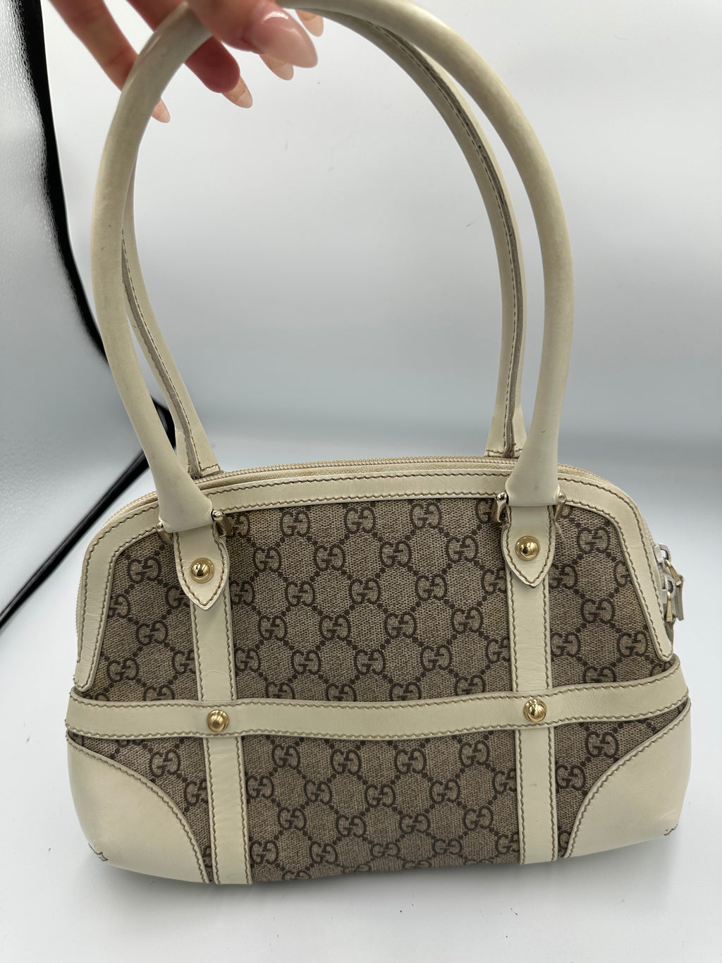 Rare Gucci GG Supreme Reins shoulder bag