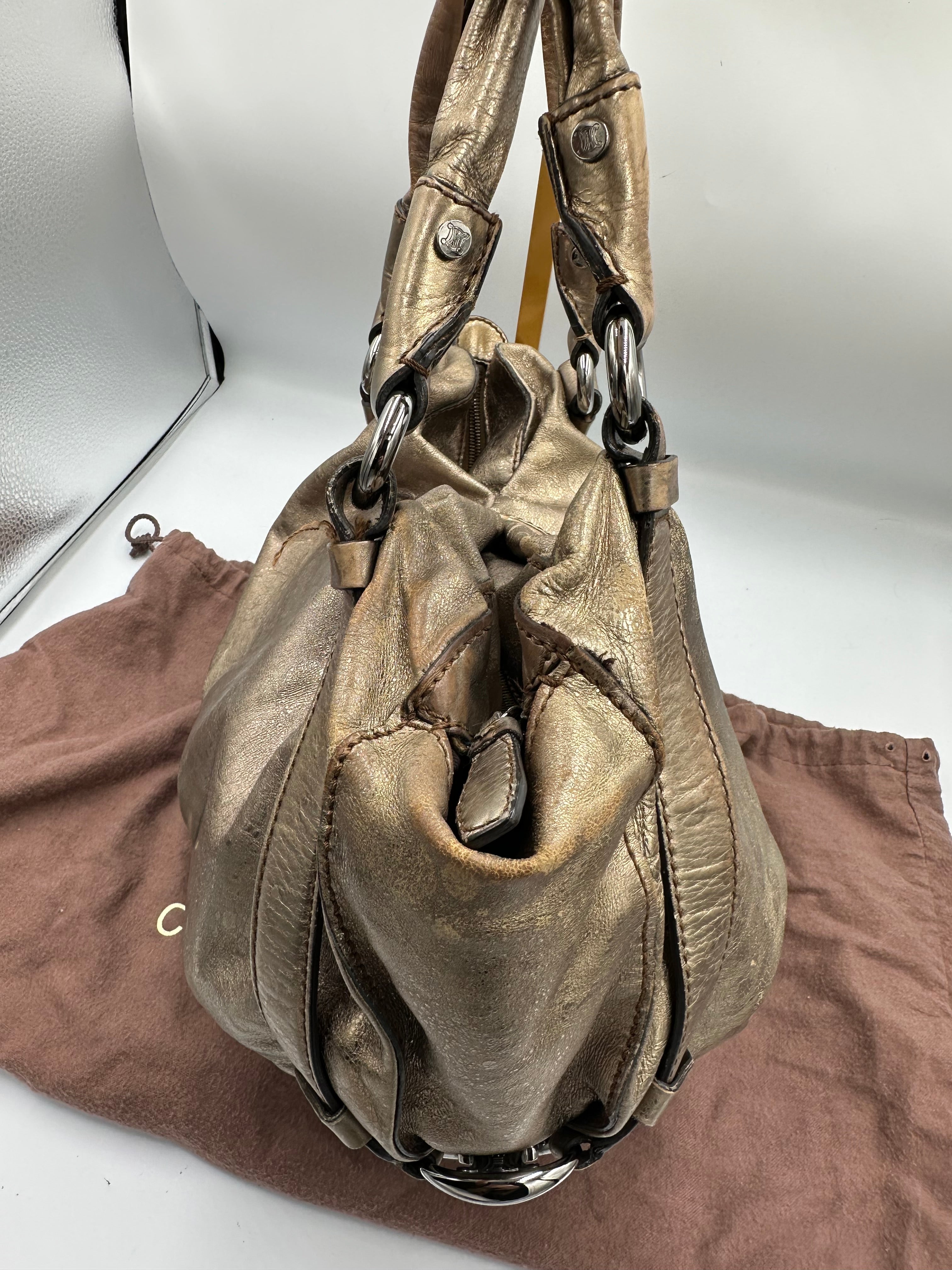Celine Bittersweet Hobo metallic shoulder bag