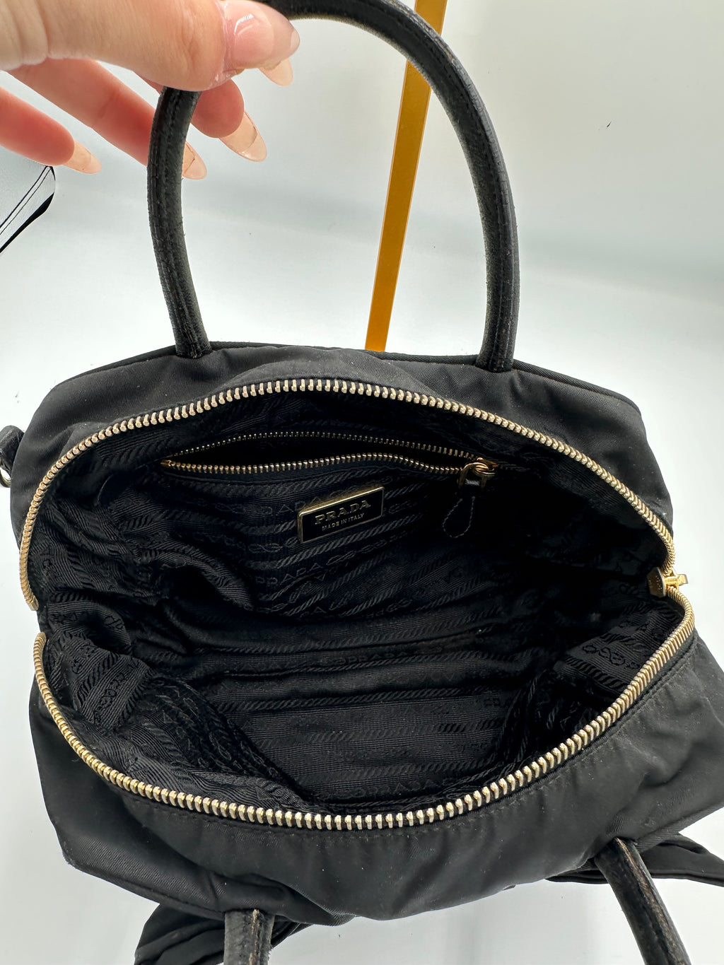 Prada Tessuto Bow top handle bag