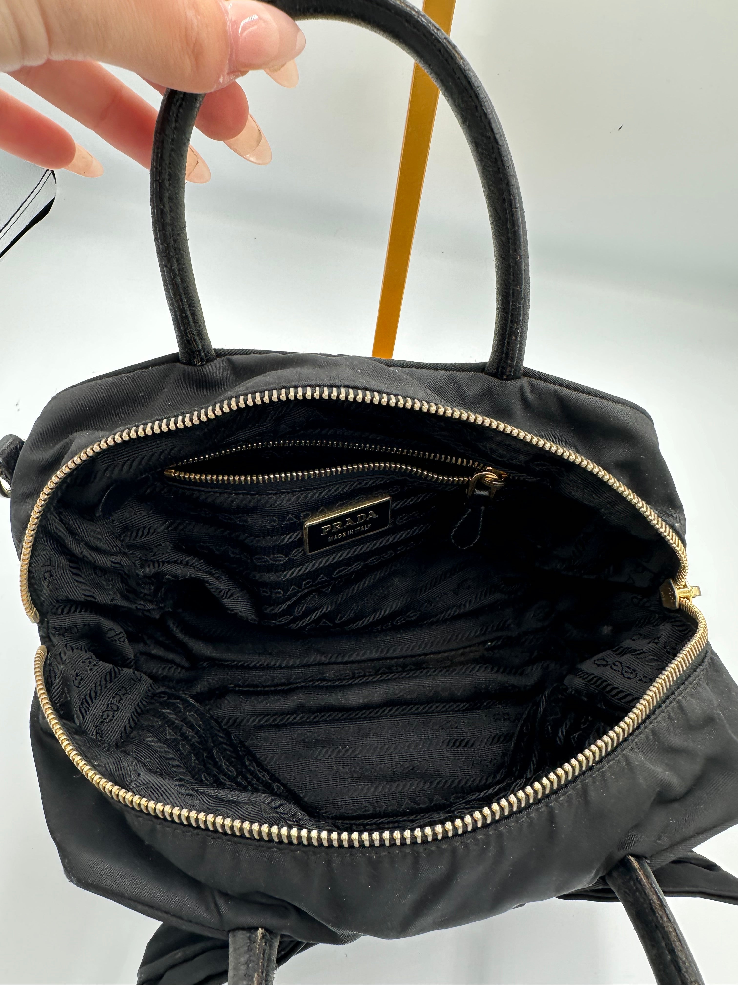 Prada Tessuto Bow top handle bag