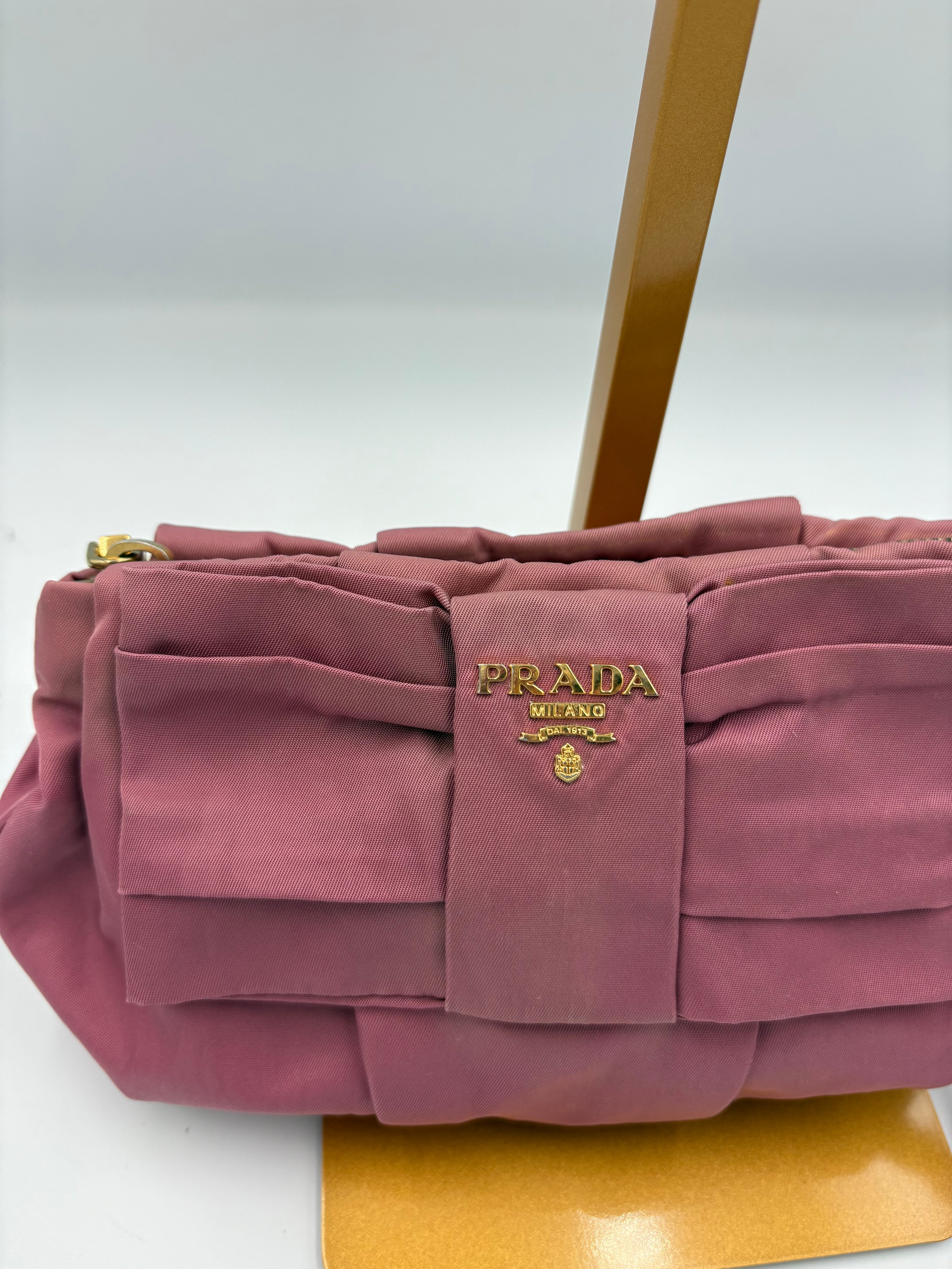 Prada ribbon pouch/ clutch bag