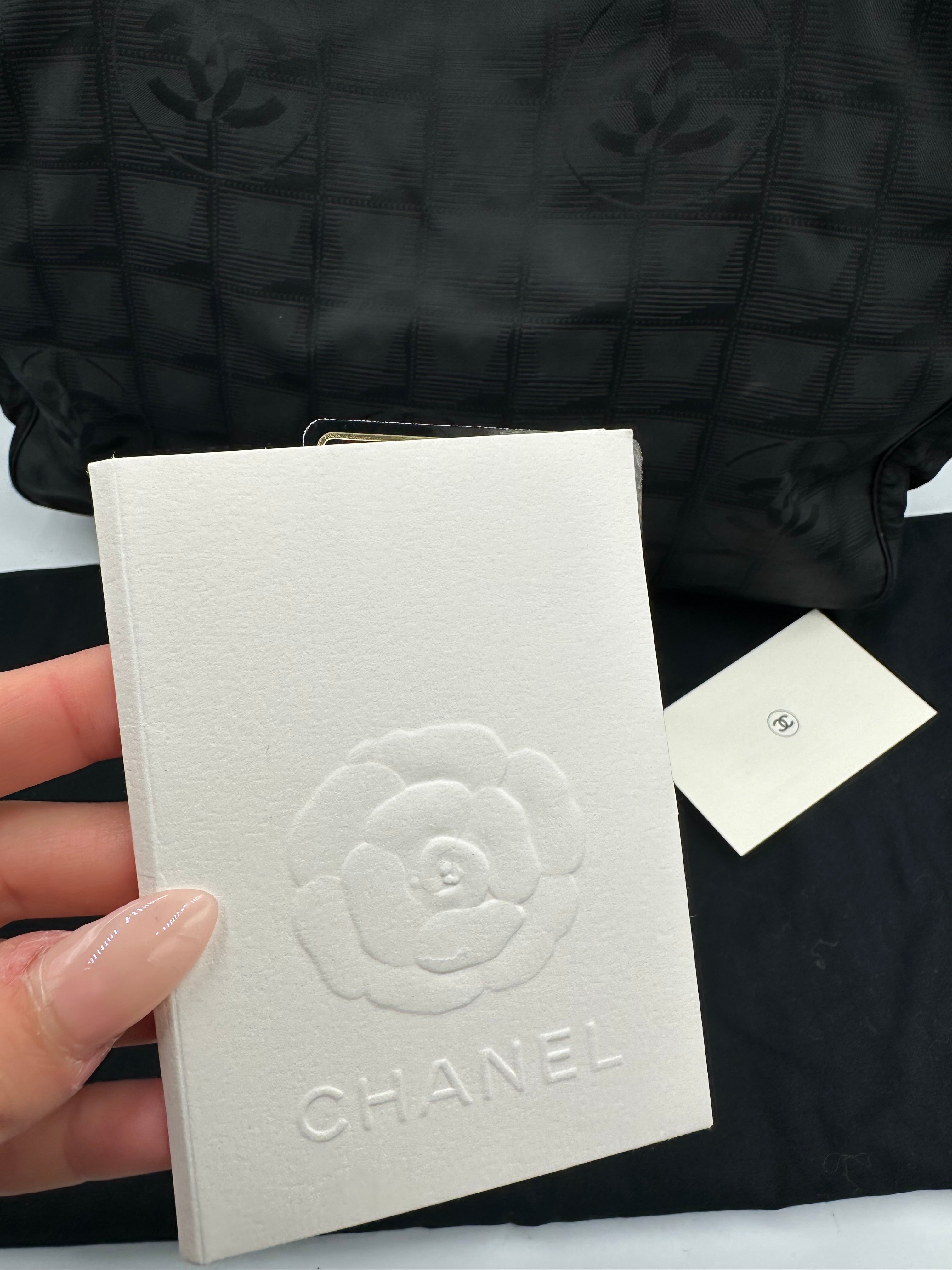 Chanel 2004 Travel Line black shoulder tote bag