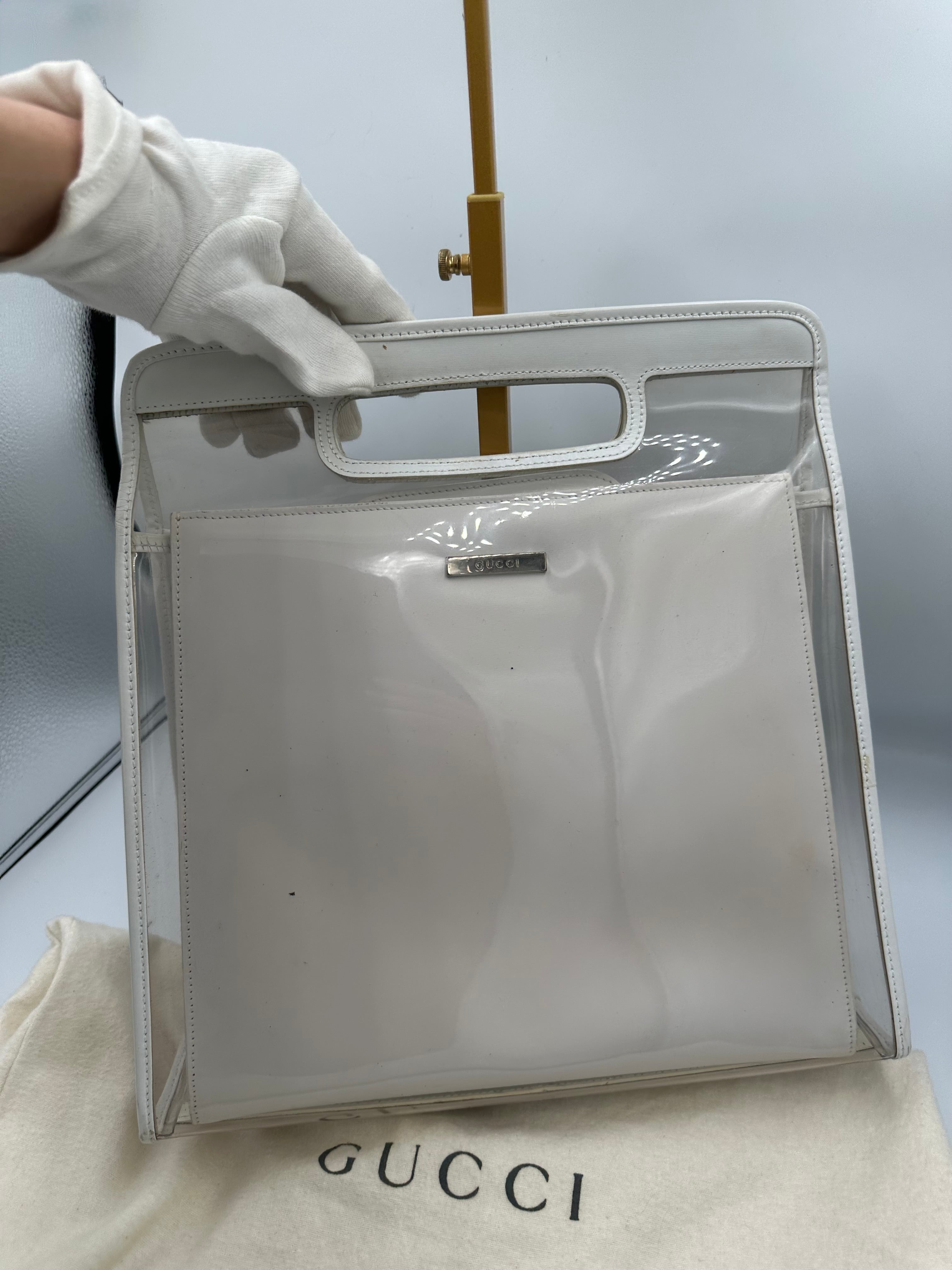 Vintage Gucci Vinyl Clear handbag