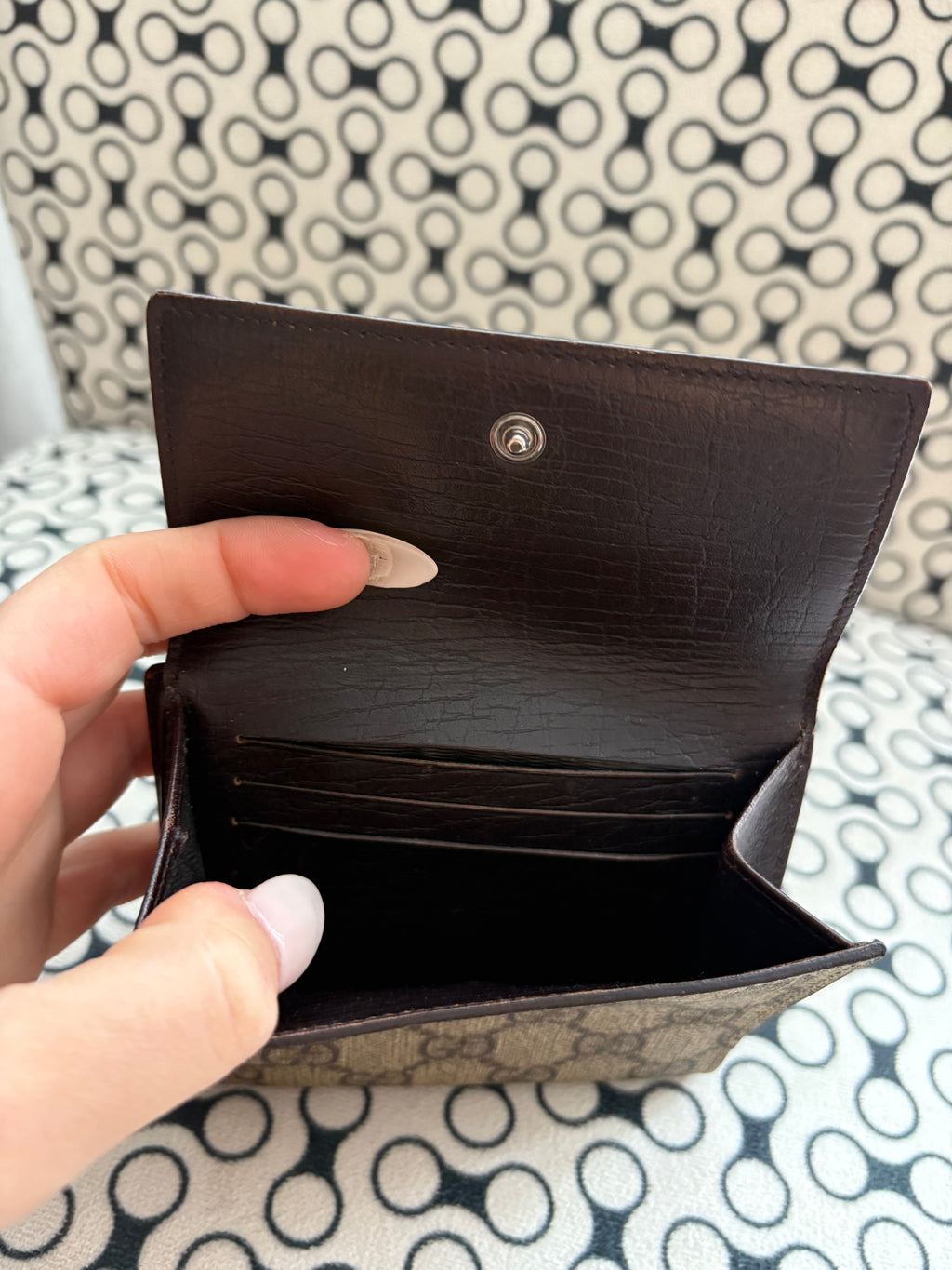 Gucci GG supreme trifold wallet