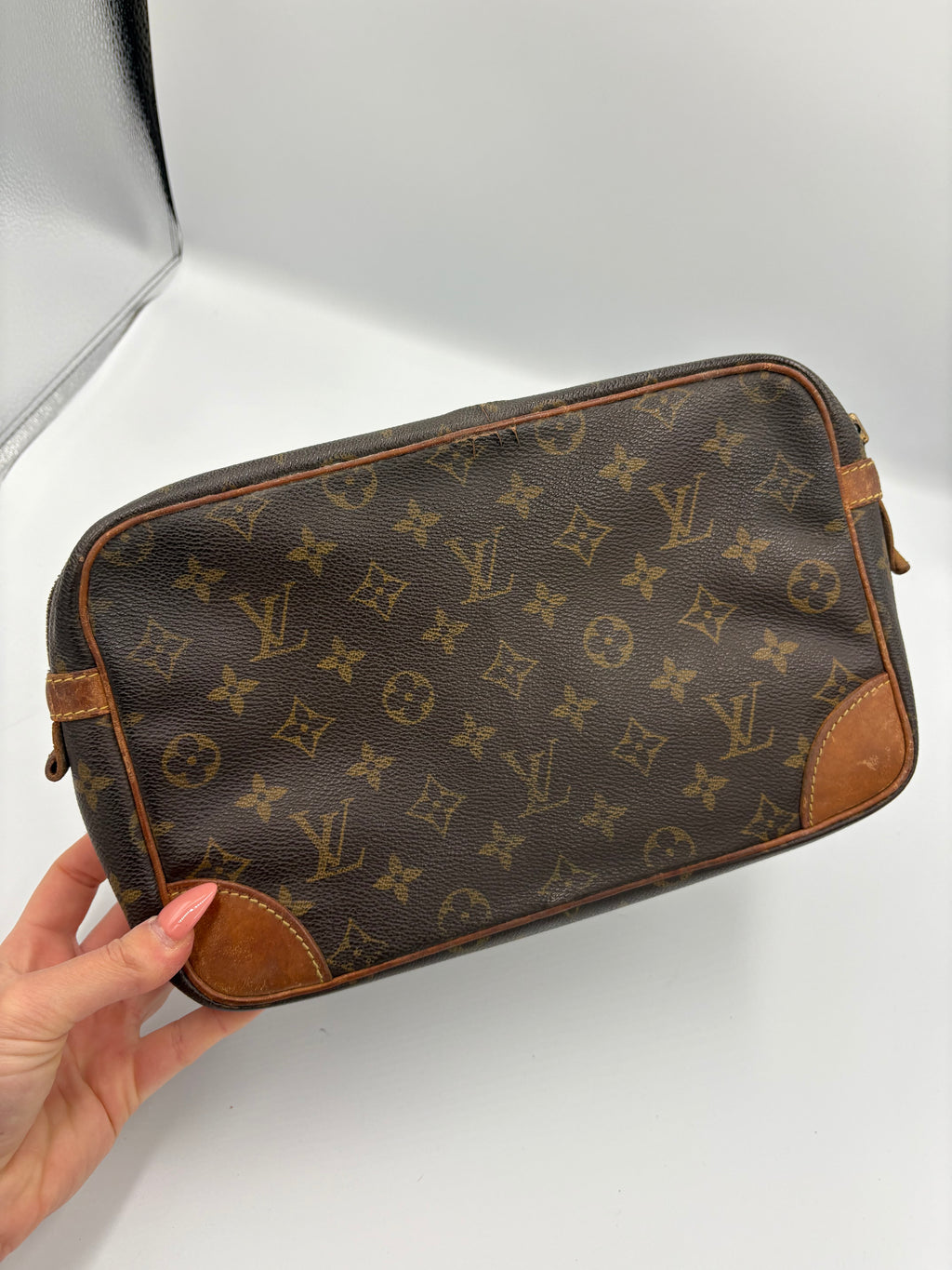 Vintage Louis Vuitton Monogram Trocadero Bag from 1984, clutch/ Washbag