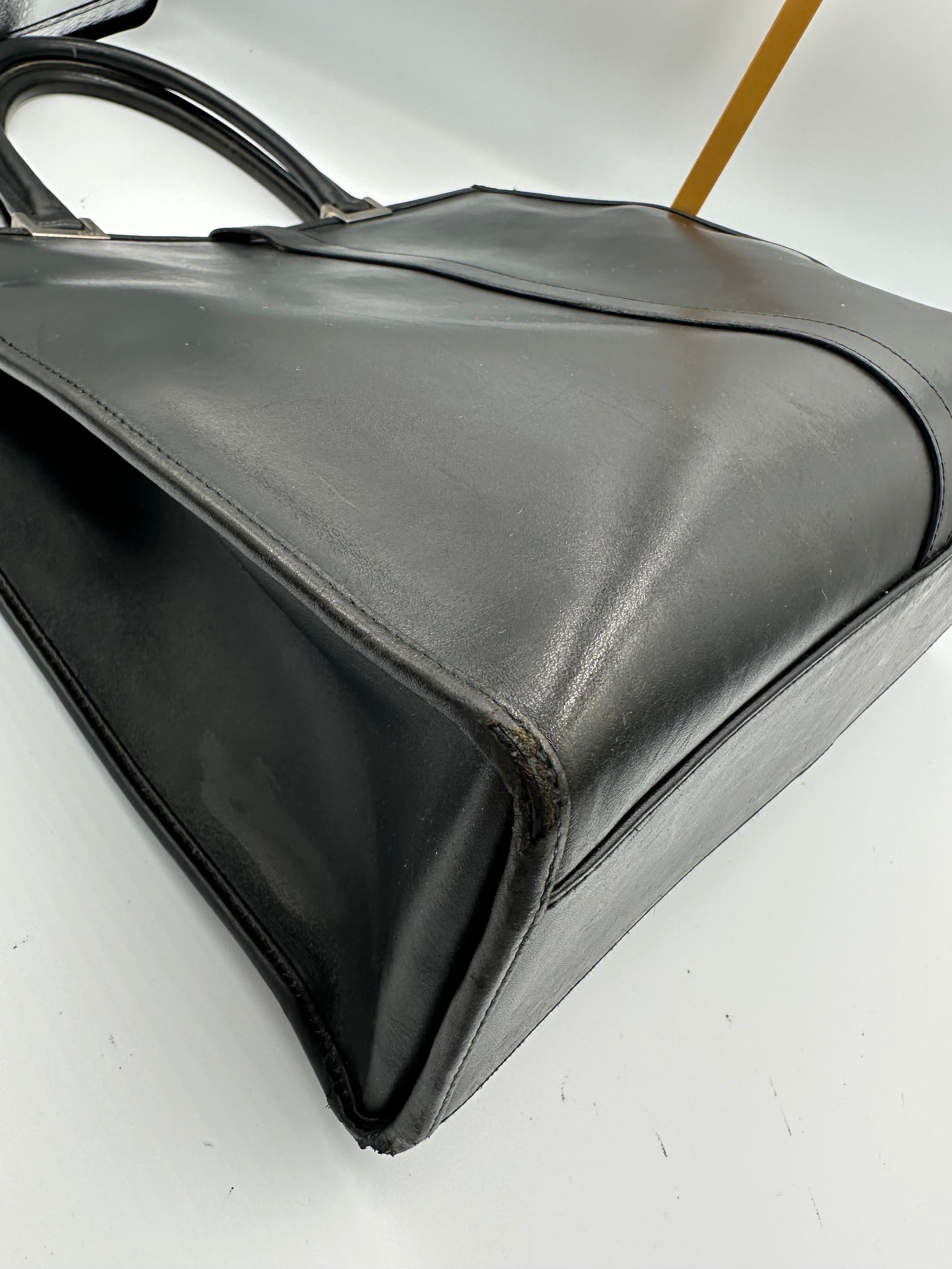 1990s Gucci leather black Jackie shoulder tote bag