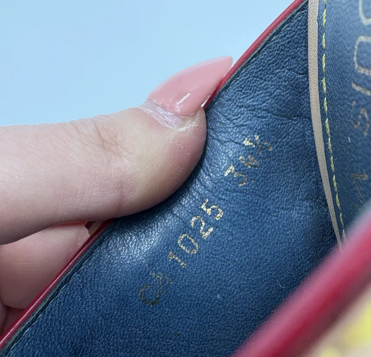 Louis Vuitton denim wedges