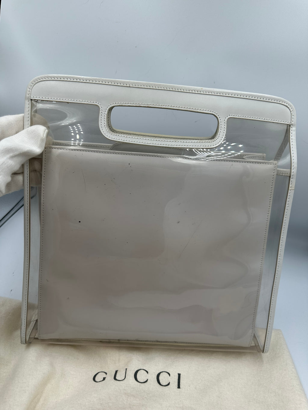 Vintage Gucci Vinyl Clear handbag