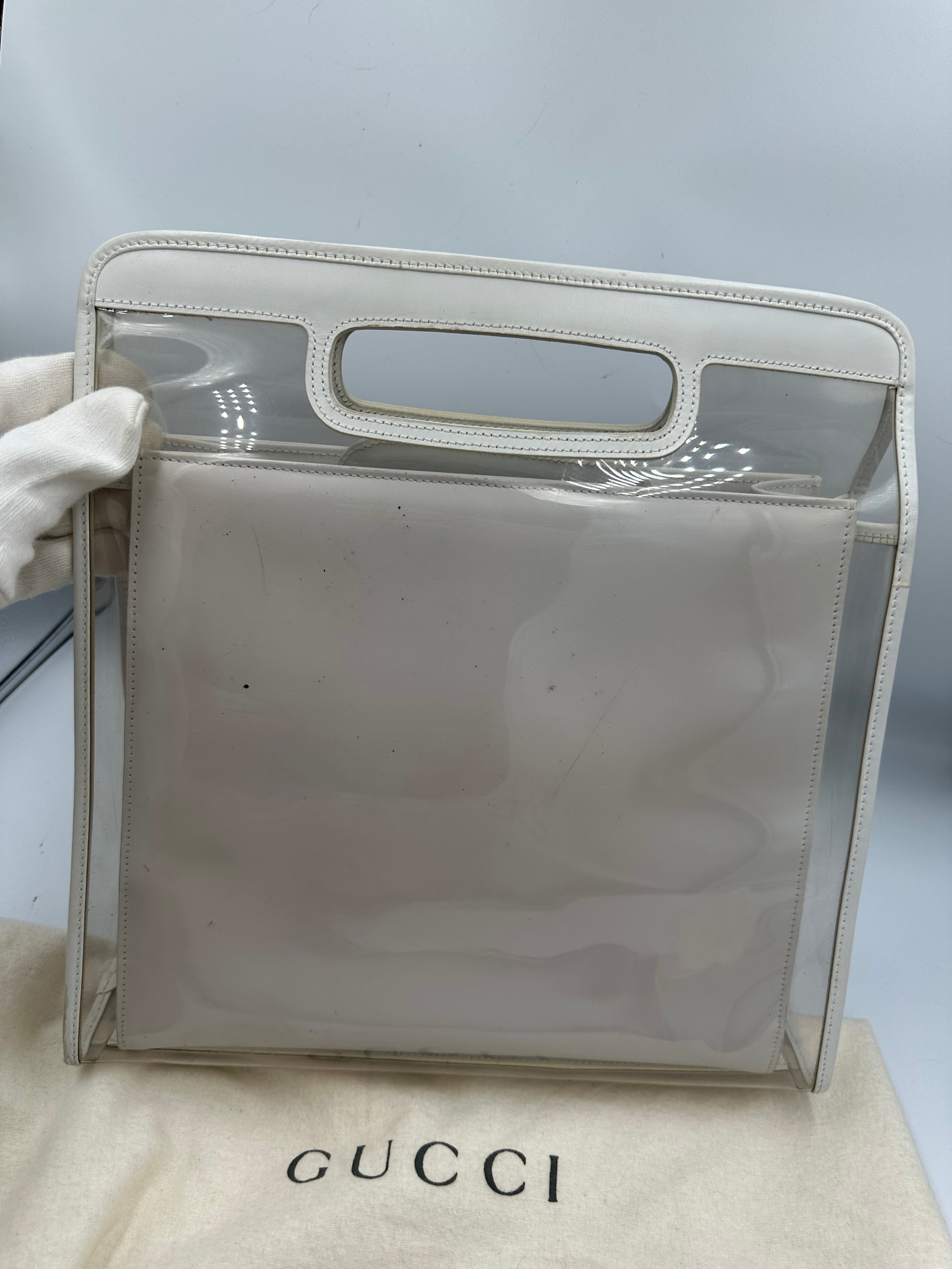Vintage Gucci Vinyl Clear handbag