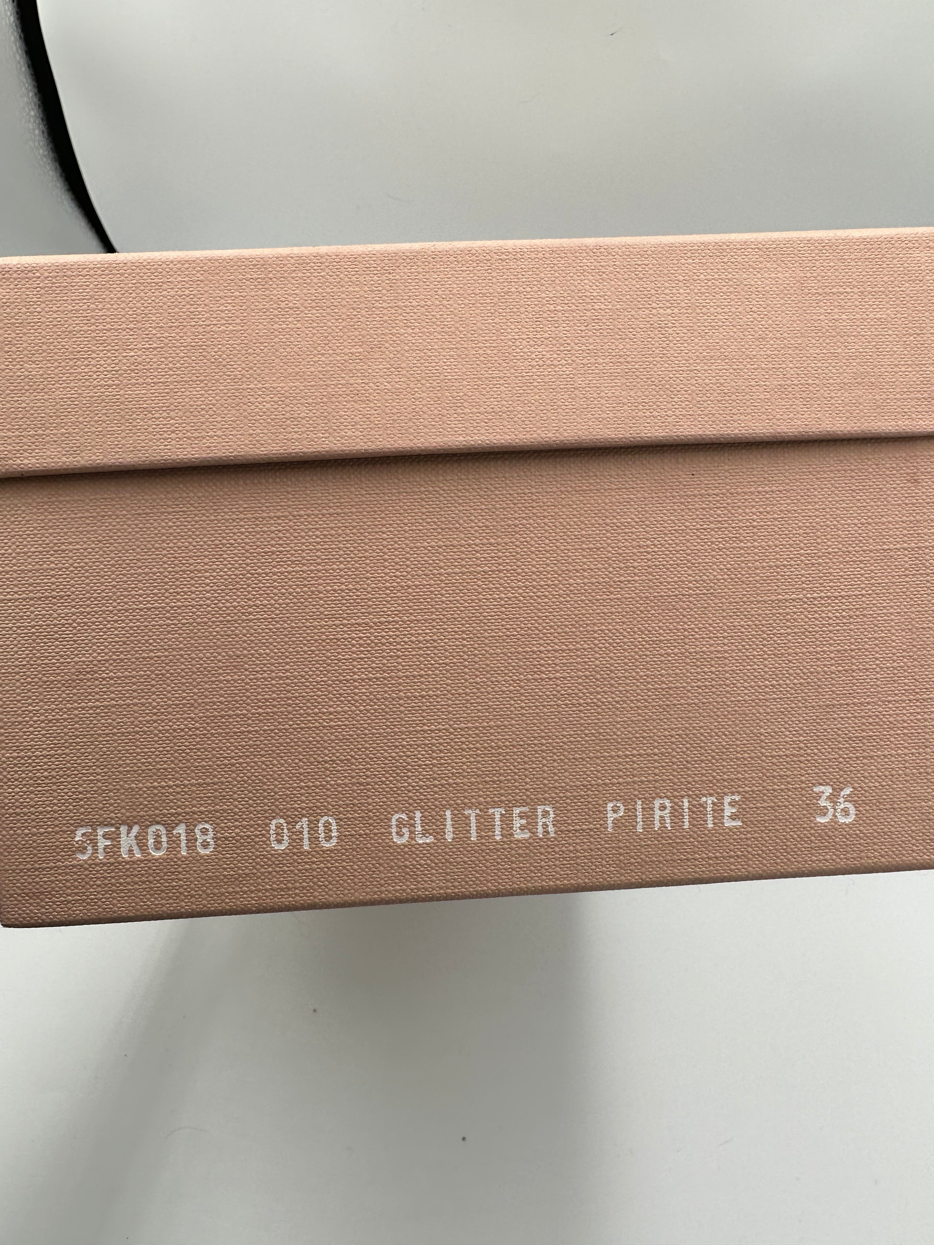Miu Miu Glitter Pirite ballet flats