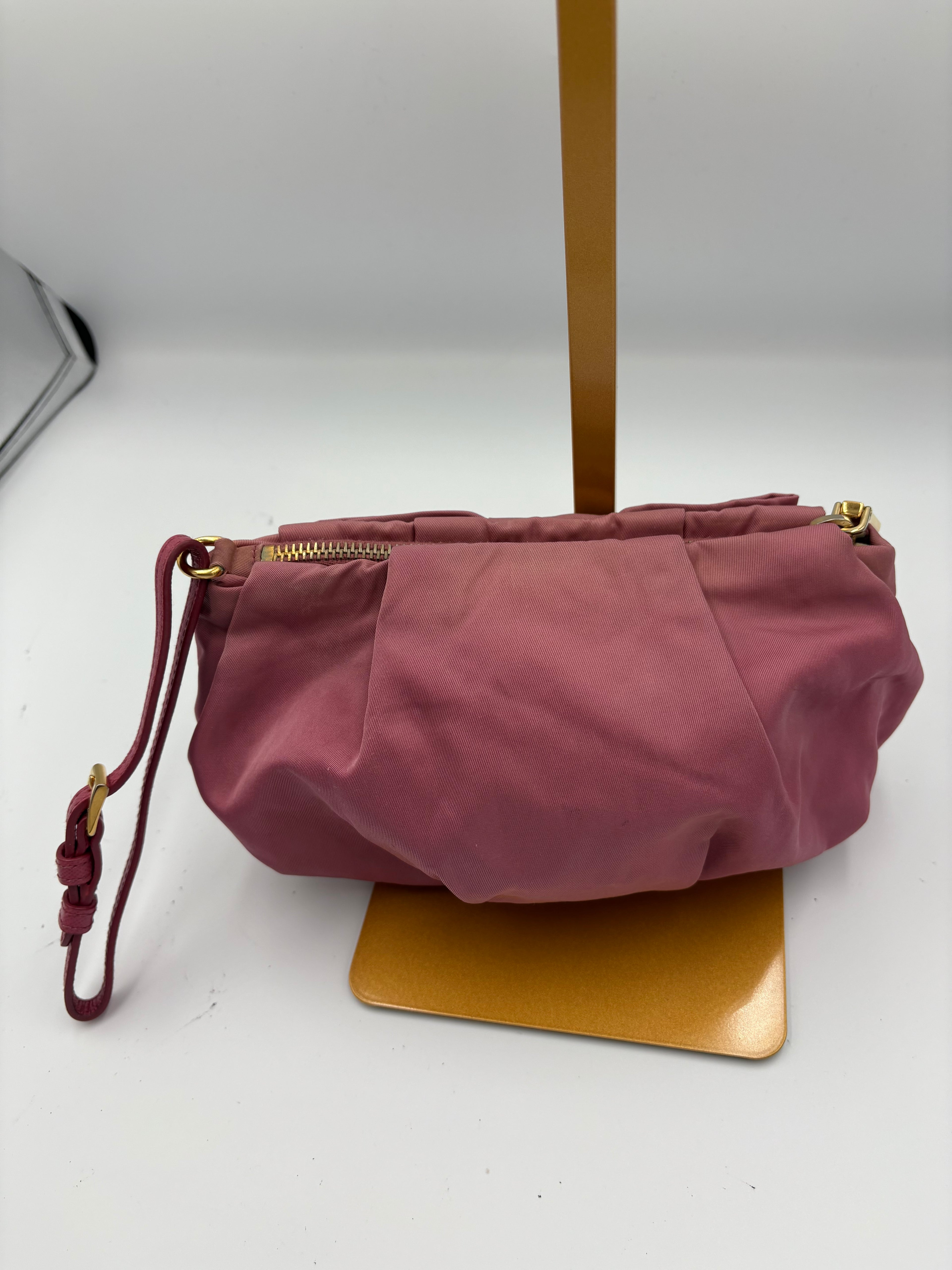 Prada ribbon pouch/ clutch bag
