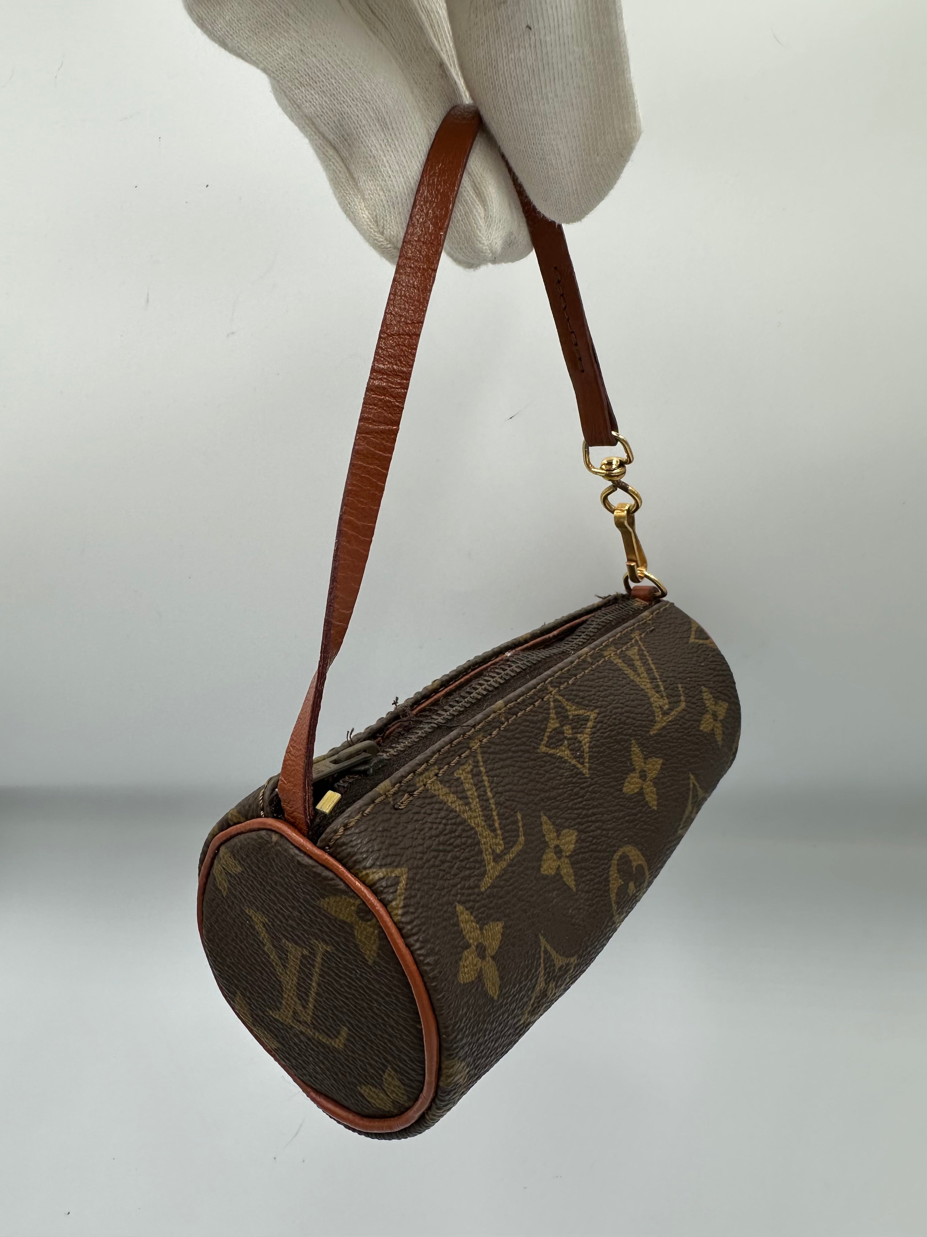 Vintage 90s Louis Vuitton leather monogram mini papillon