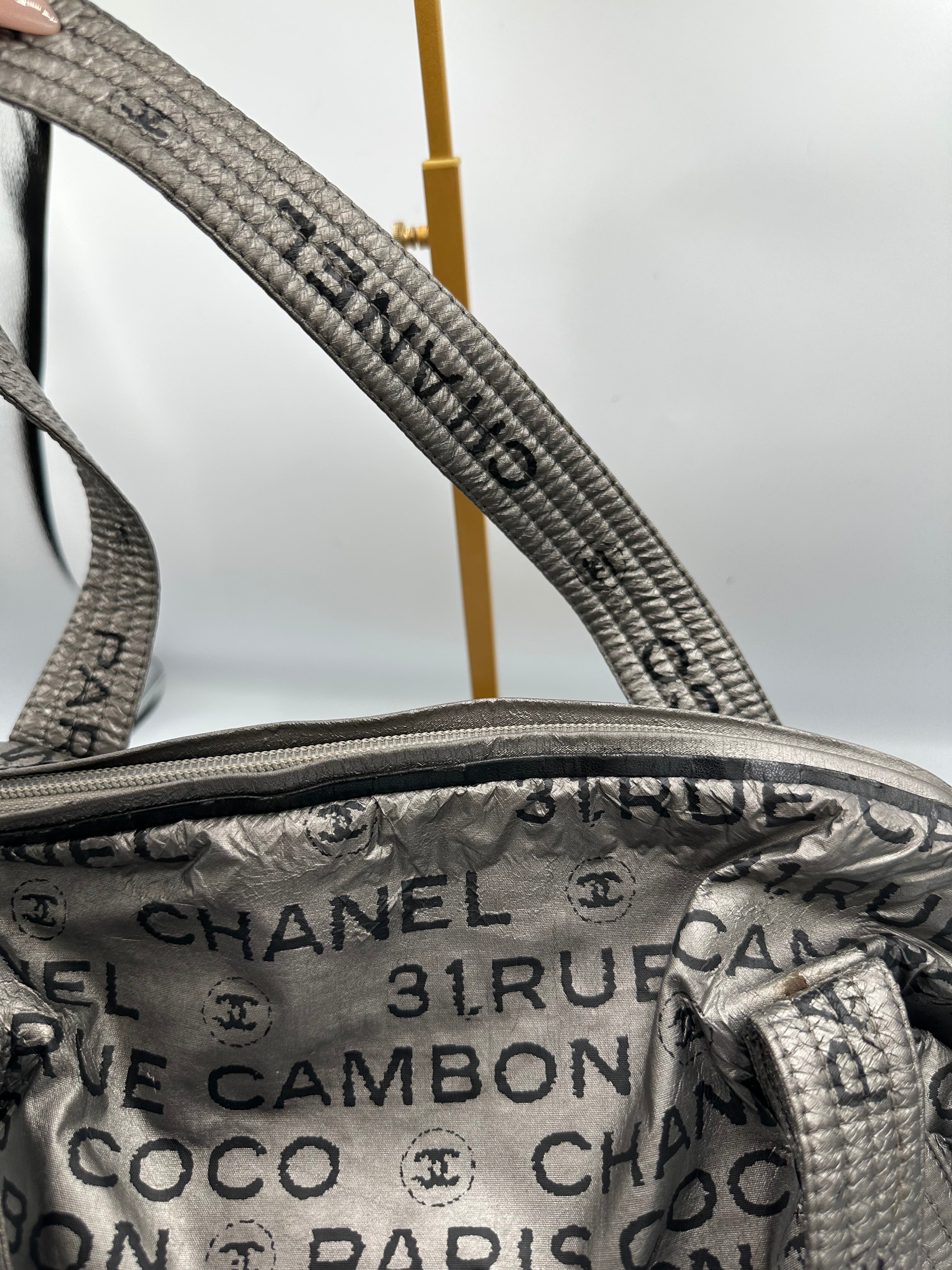 Chanel Unlimited Rue Cambon silver shoulder bag